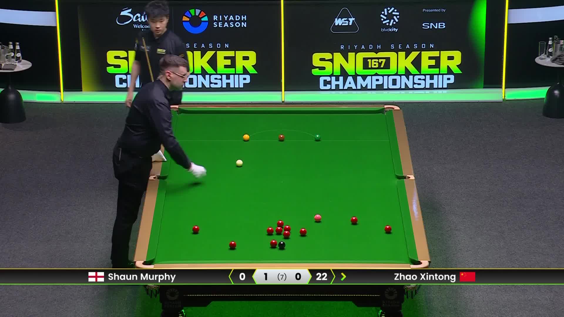 赵心童VS肖恩·墨菲 2025斯诺克利雅得锦标赛 第二局