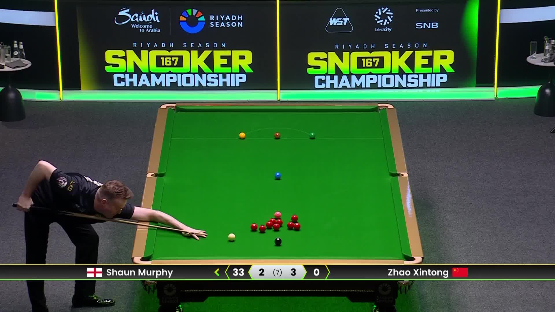 赵心童VS肖恩·墨菲 2025斯诺克利雅得锦标赛 第六局
