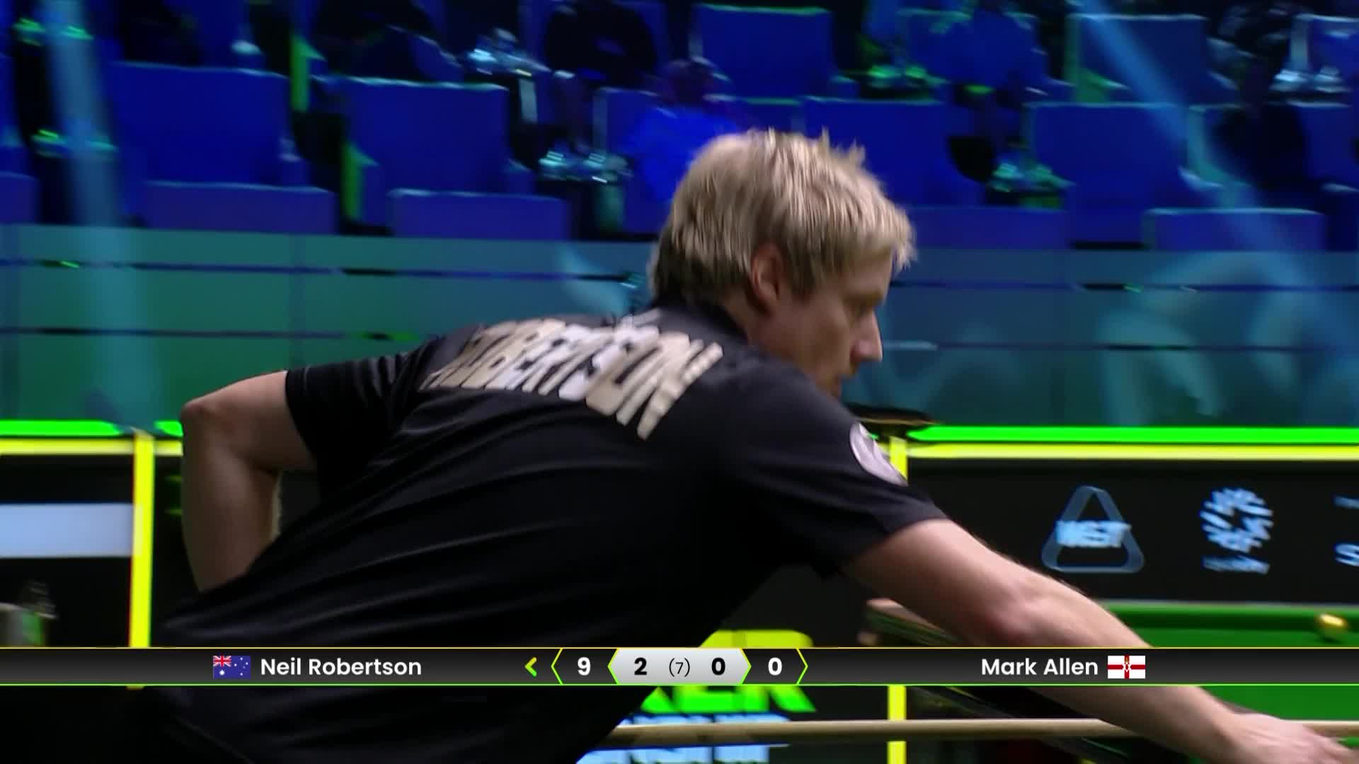 马克·艾伦VS尼尔·罗伯逊 半决赛 2025斯诺克利雅得锦标赛 第三局