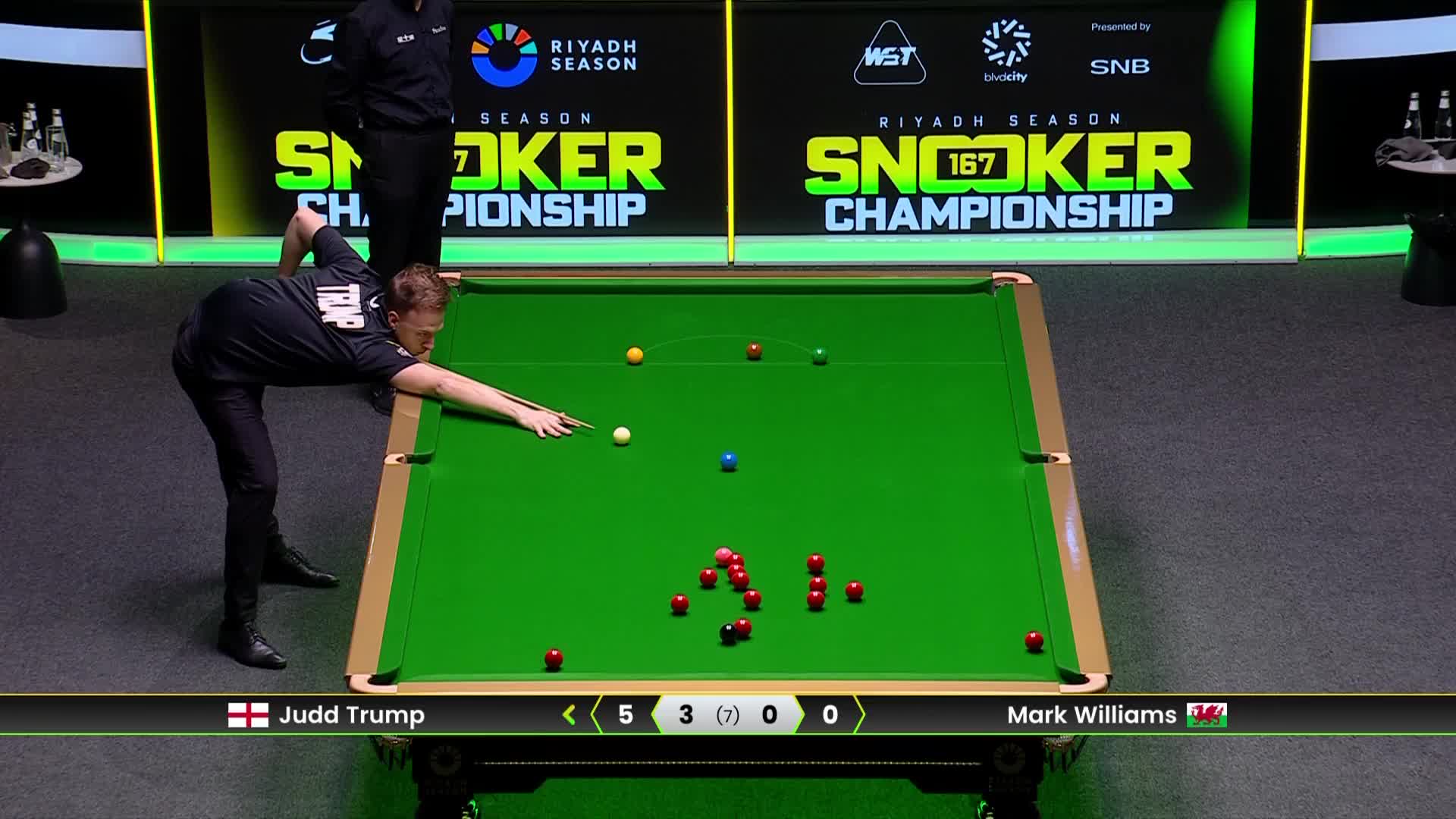 贾德·特鲁姆普VS马克·威廉姆斯 2025斯诺克利雅得锦标赛 第四局