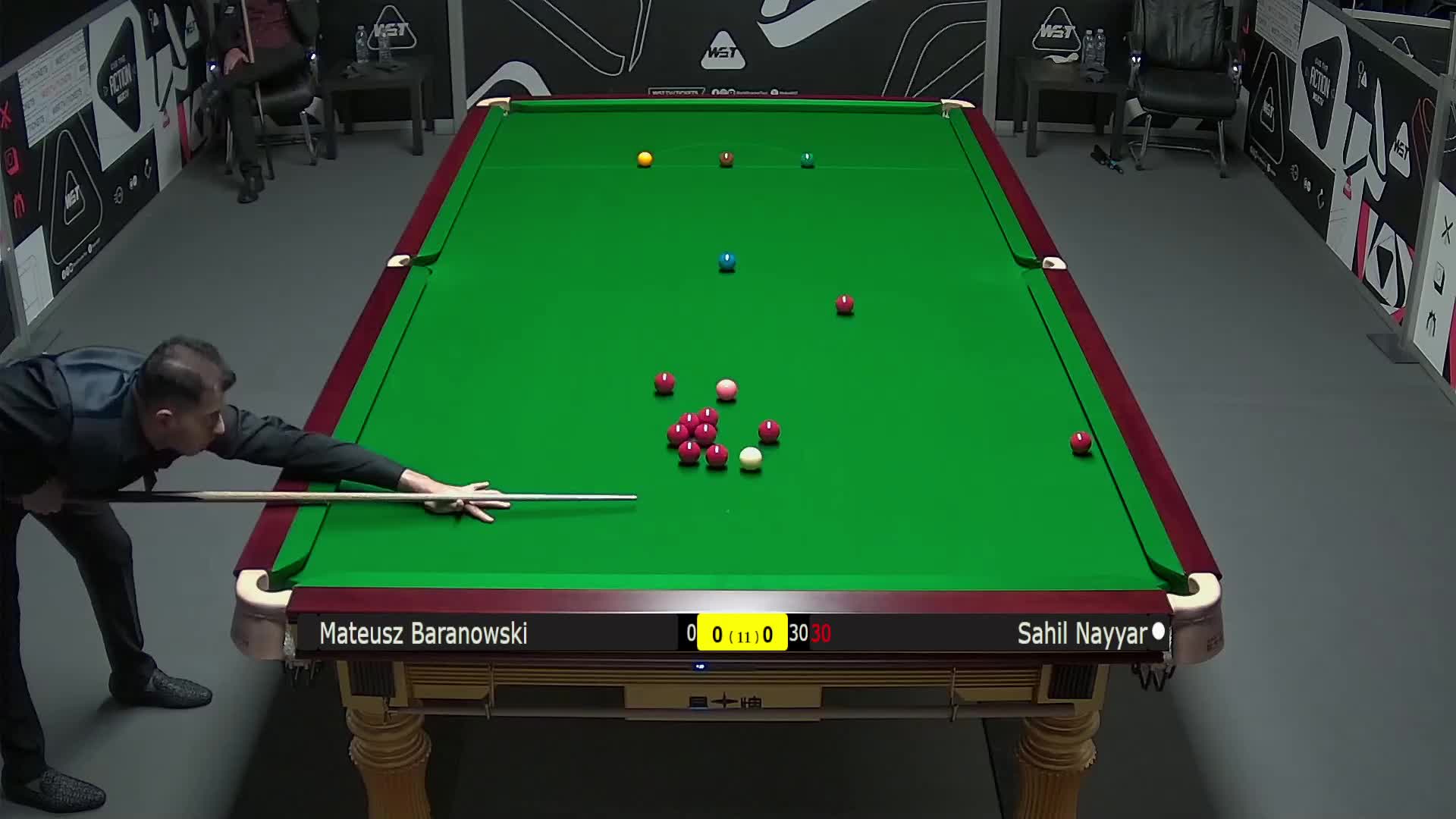 马特乌斯·巴拉诺夫斯基VS萨希尔·纳亚尔 2025斯诺克英锦赛资格赛 第一局