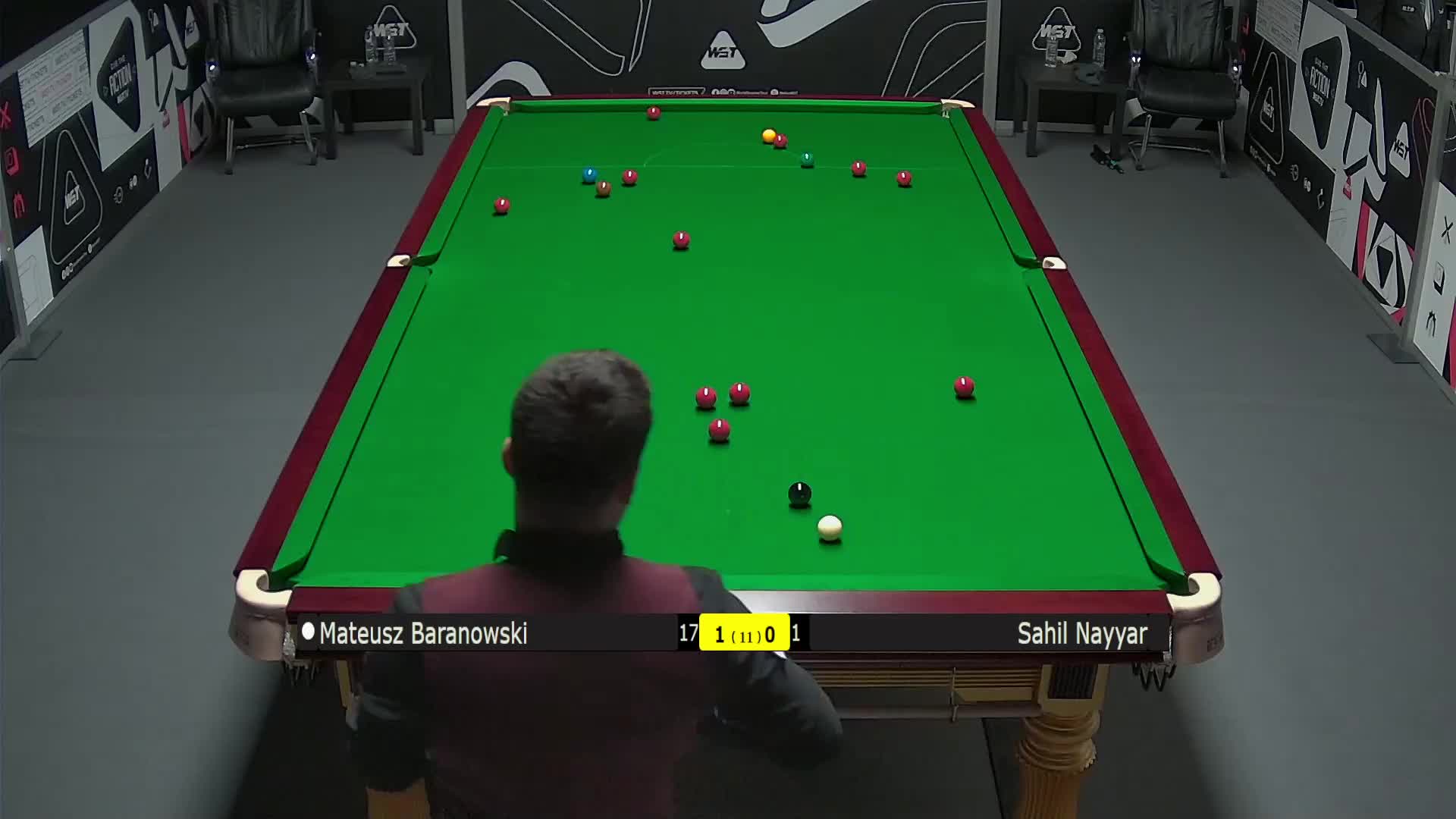 马特乌斯·巴拉诺夫斯基VS萨希尔·纳亚尔 2025斯诺克英锦赛资格赛 第二局