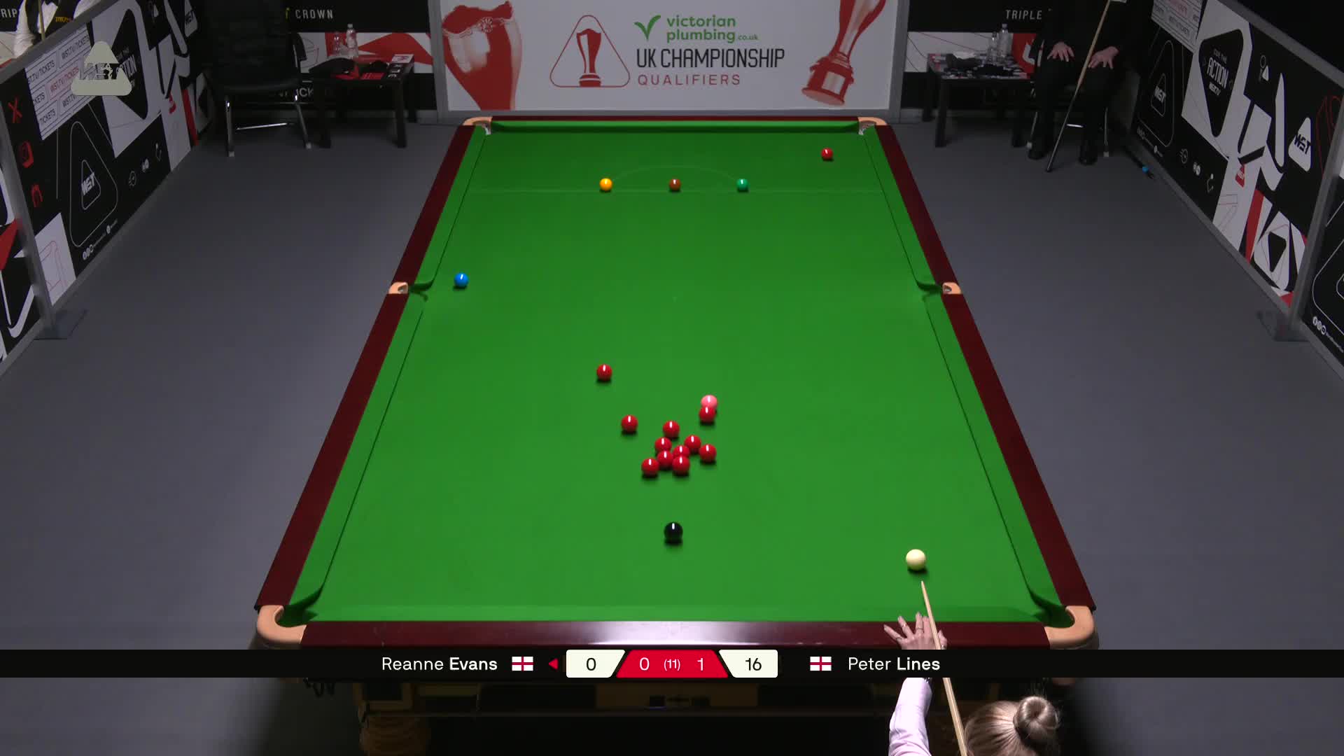 瑞安·埃文斯VS彼得·莱恩斯 2025斯诺克英锦赛资格赛 第二局