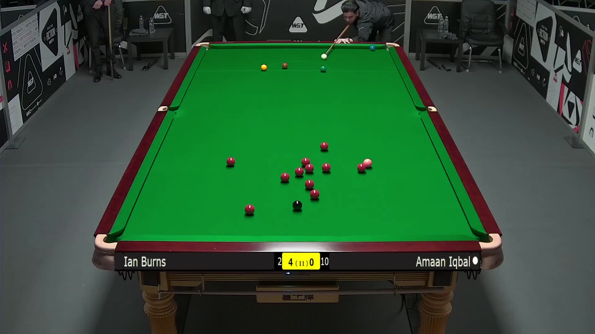 伊恩·伯恩斯VS阿曼·伊克巴尔 2025斯诺克英锦赛资格赛 第五局