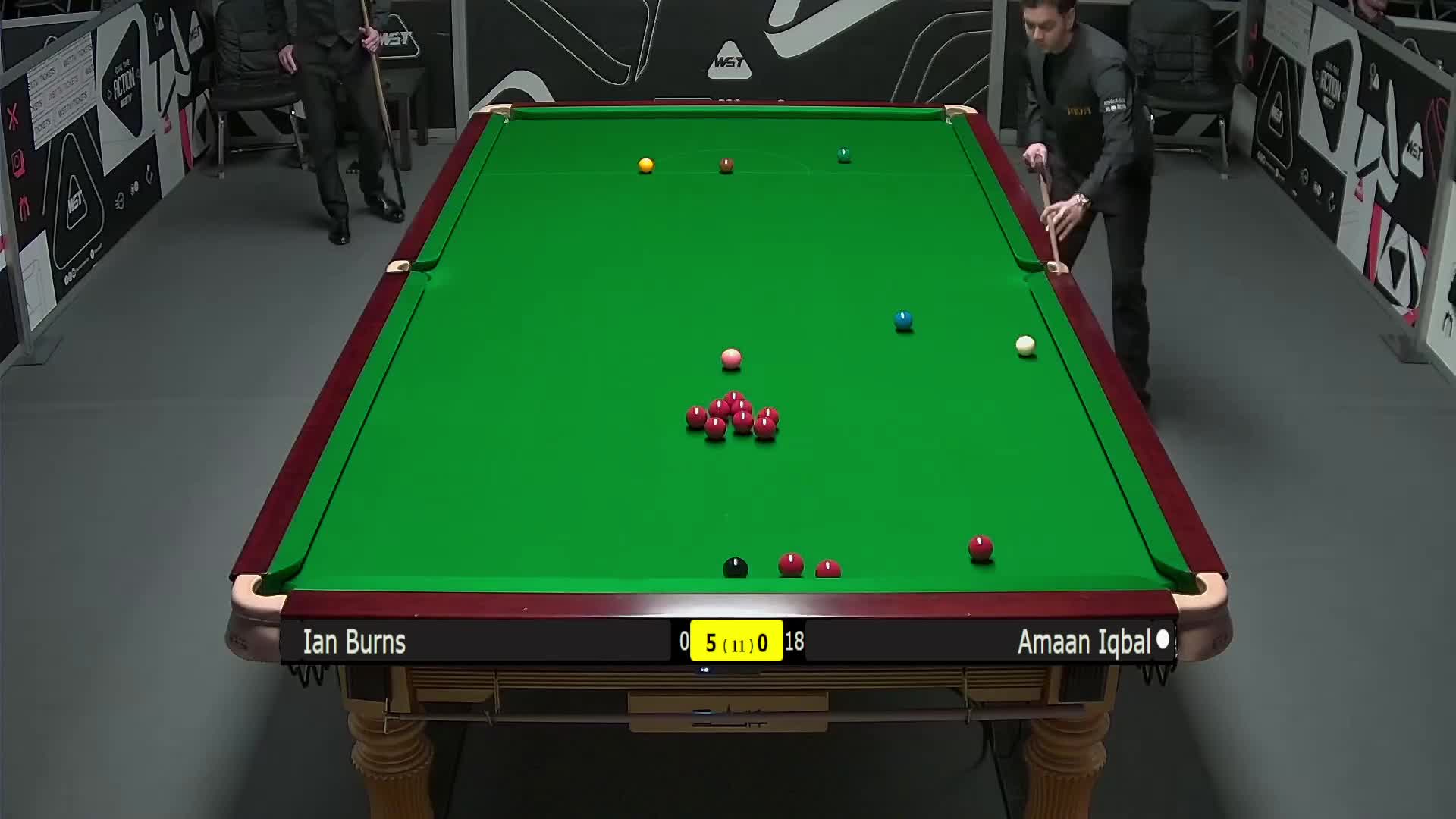 伊恩·伯恩斯VS阿曼·伊克巴尔 2025斯诺克英锦赛资格赛 第六局