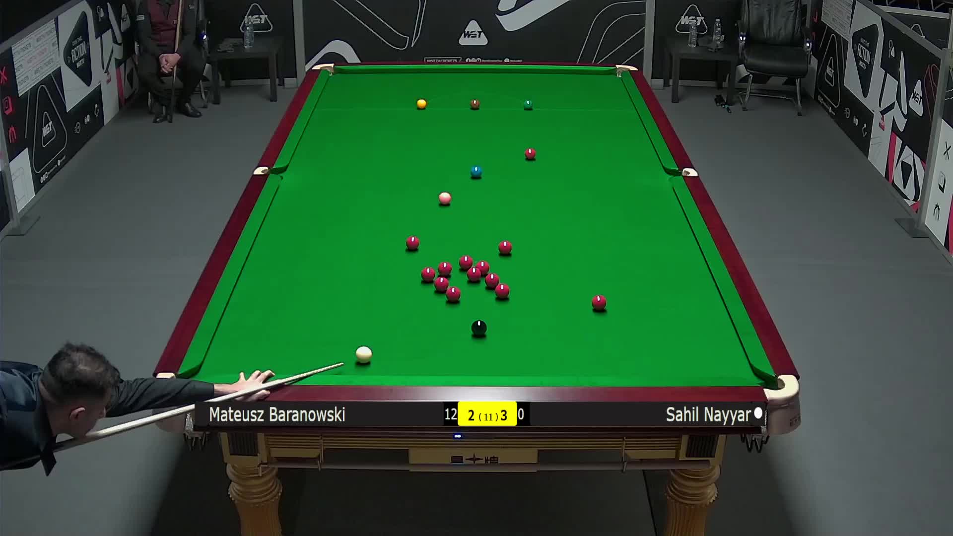 马特乌斯·巴拉诺夫斯基VS萨希尔·纳亚尔 2025斯诺克英锦赛资格赛 第六局