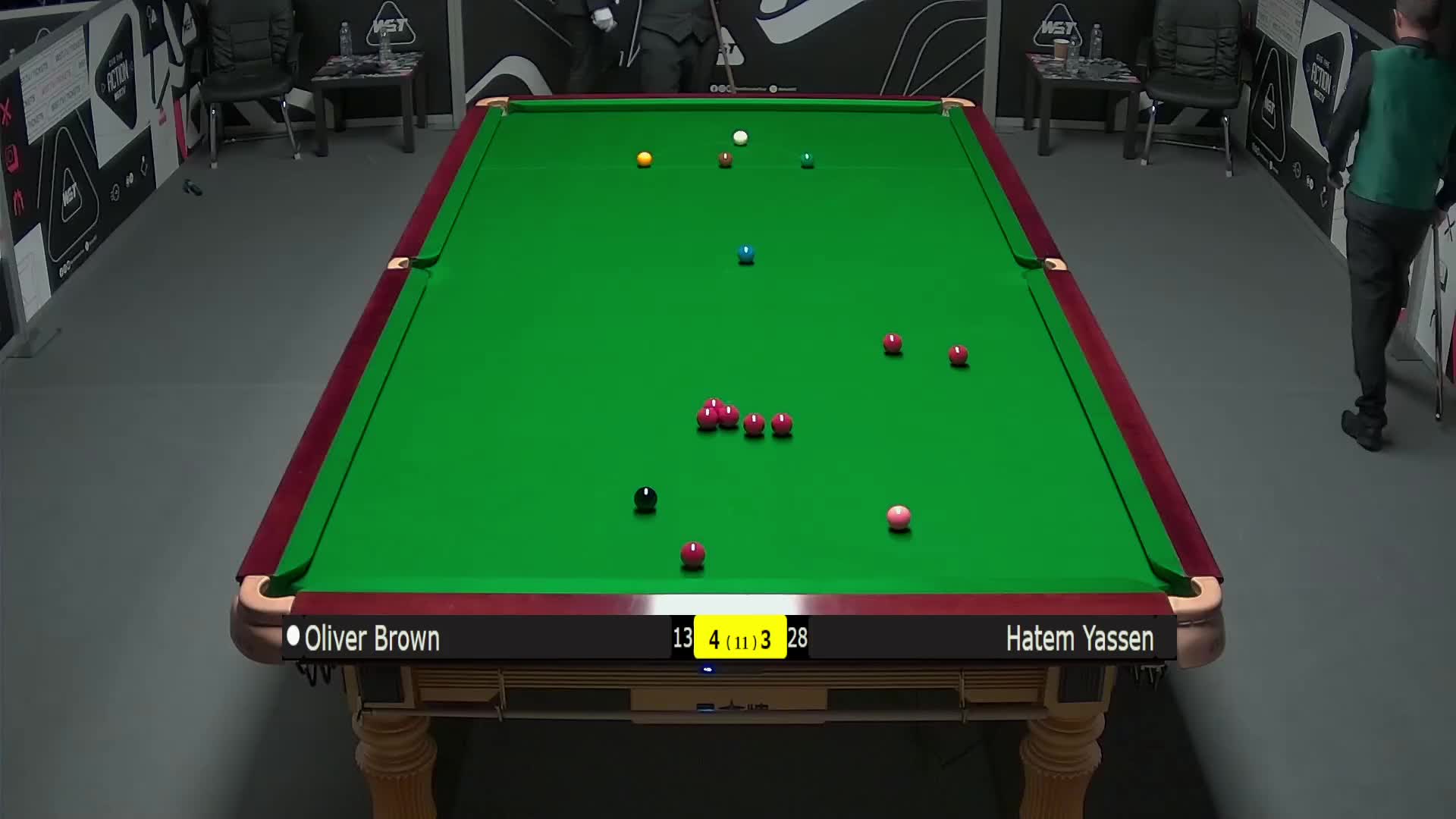 哈特姆·亚辛VS奥利弗·布朗 2025斯诺克英锦赛资格赛 第八局