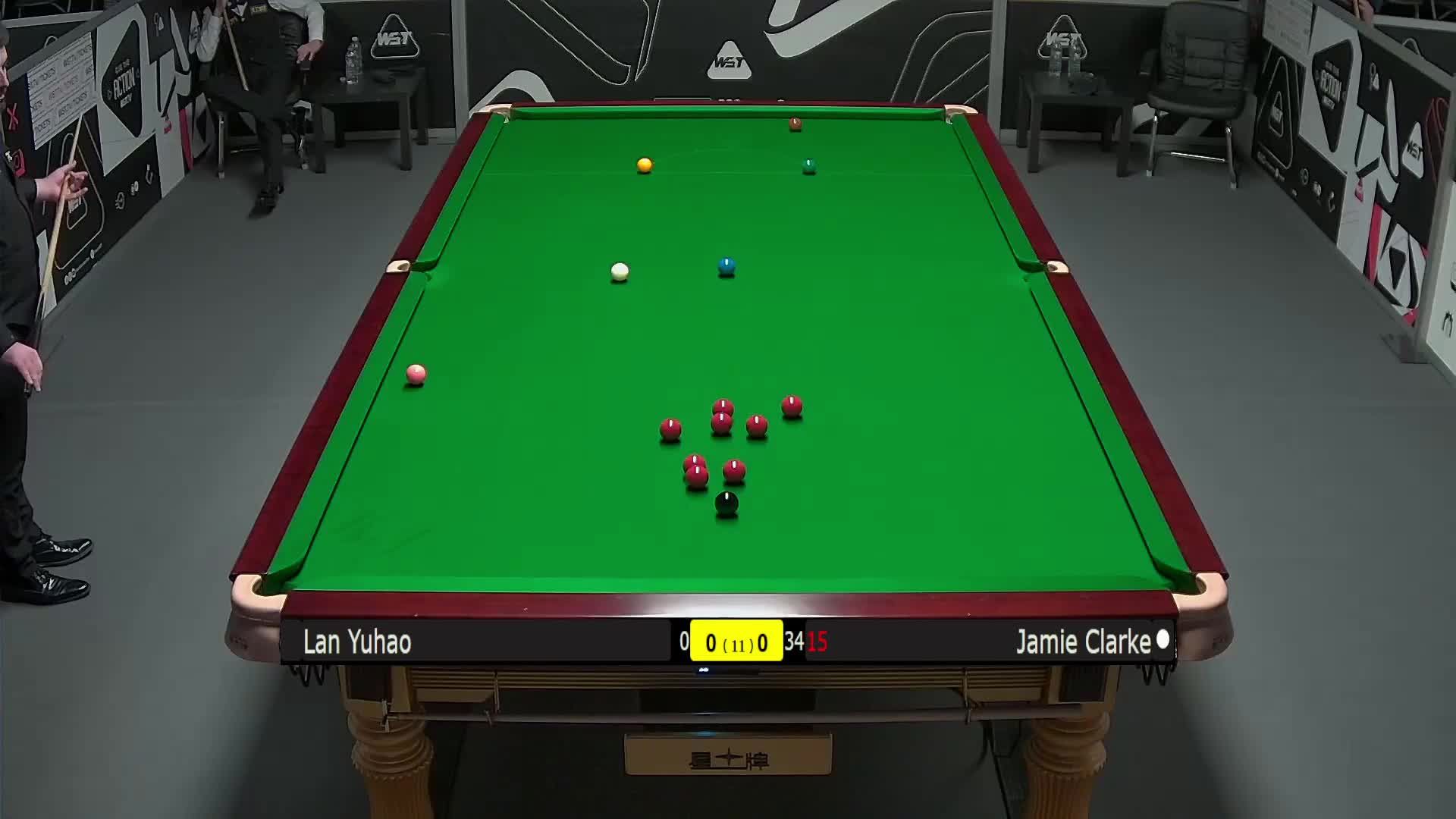 蓝裕豪VS詹姆·克拉克 2025斯诺克英锦赛资格赛 第一局