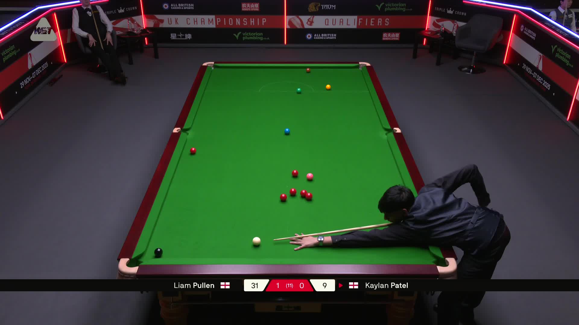 利亚姆·普伦VS凯兰·帕特尔 2025斯诺克英锦赛资格赛 第二局