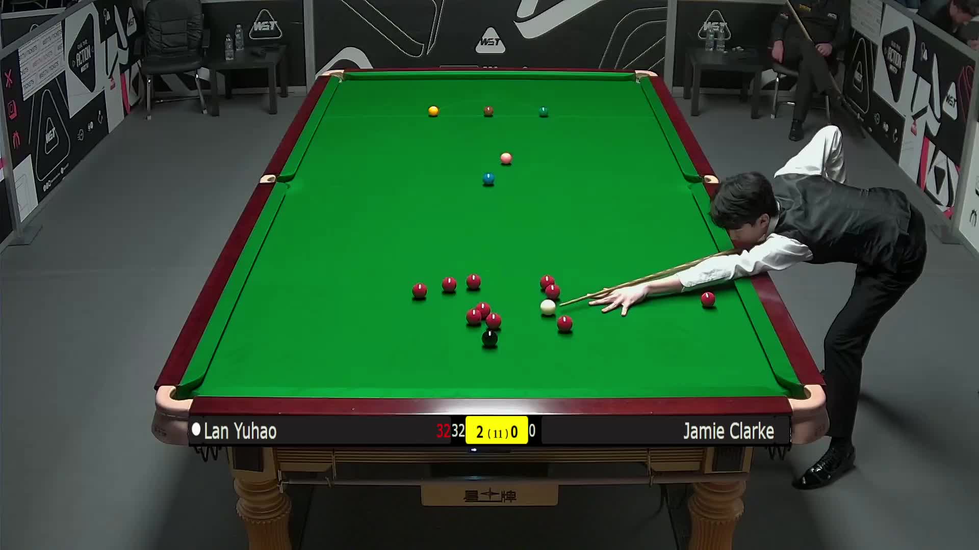 蓝裕豪VS詹姆·克拉克 2025斯诺克英锦赛资格赛 第三局