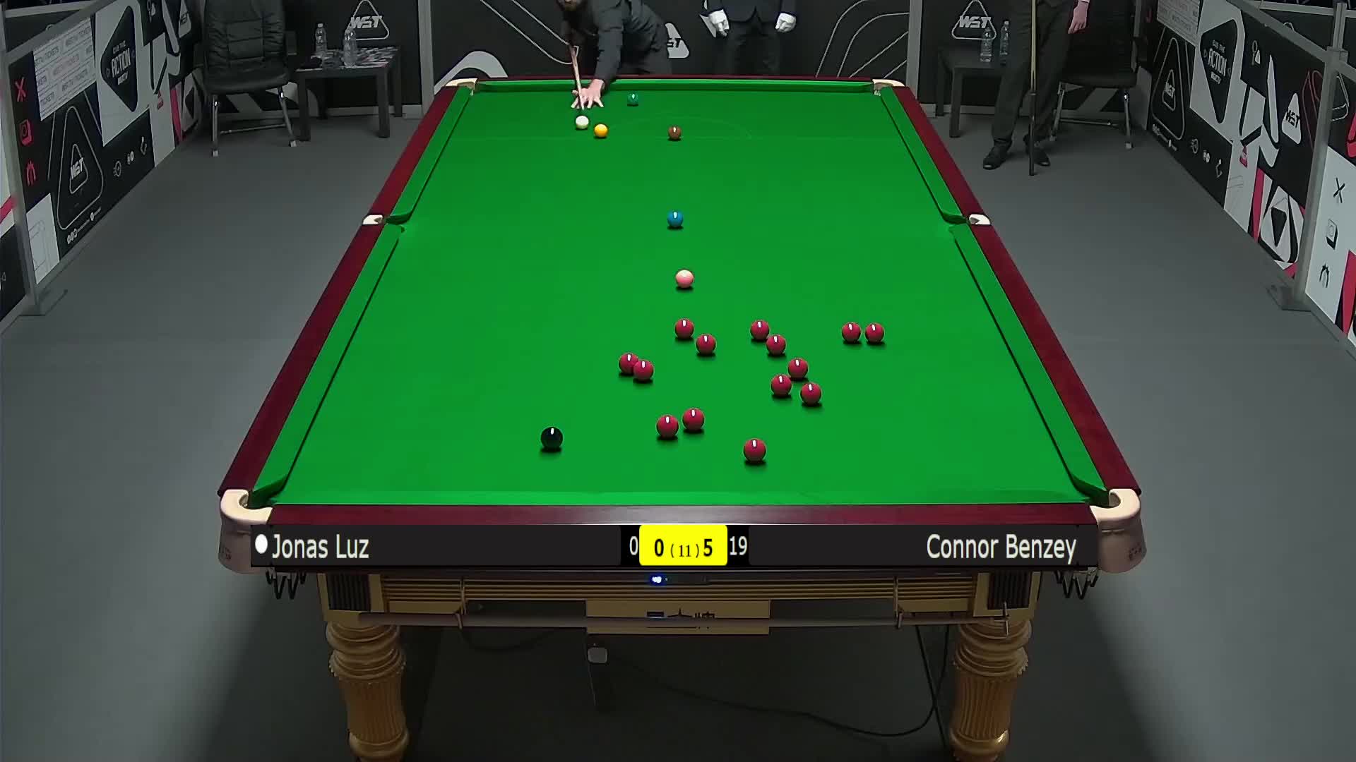 乔纳斯·鲁兹VS康纳·本泽 2025斯诺克英锦赛资格赛 第六局