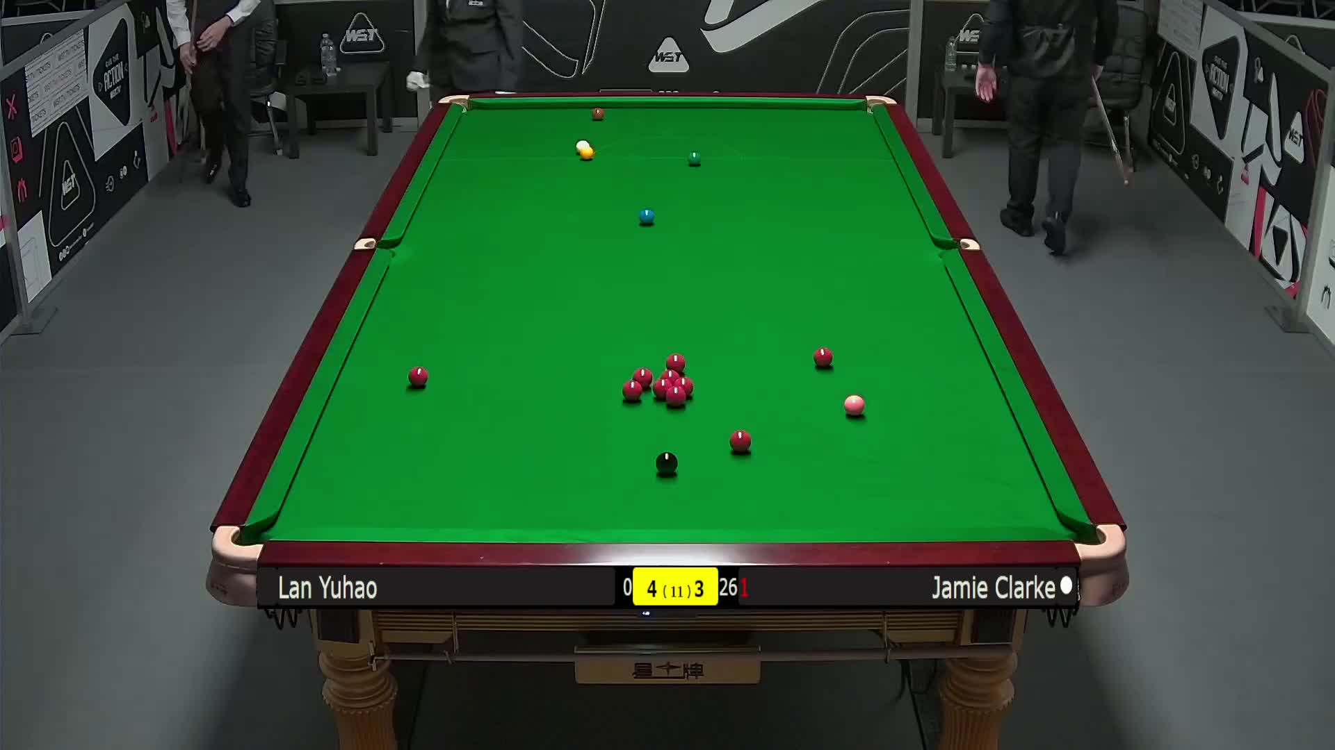 蓝裕豪VS詹姆·克拉克 2025斯诺克英锦赛资格赛 第八局