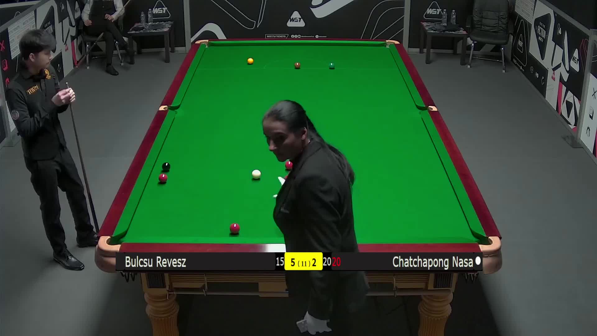 布尔丘·雷韦兹VS查察蓬·纳萨 2025斯诺克英锦赛资格赛 第八局