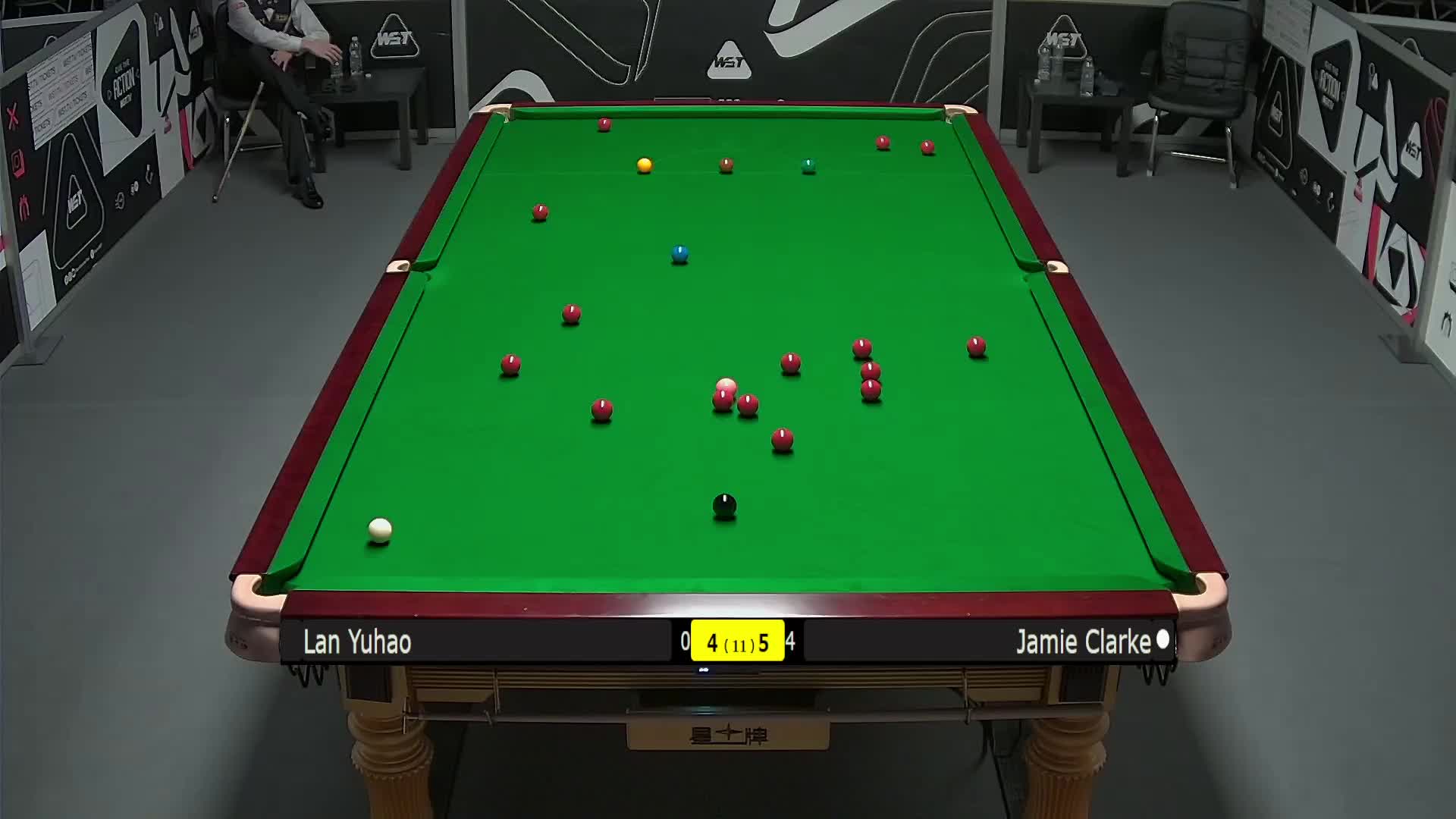 蓝裕豪VS詹姆·克拉克 2025斯诺克英锦赛资格赛 第十局