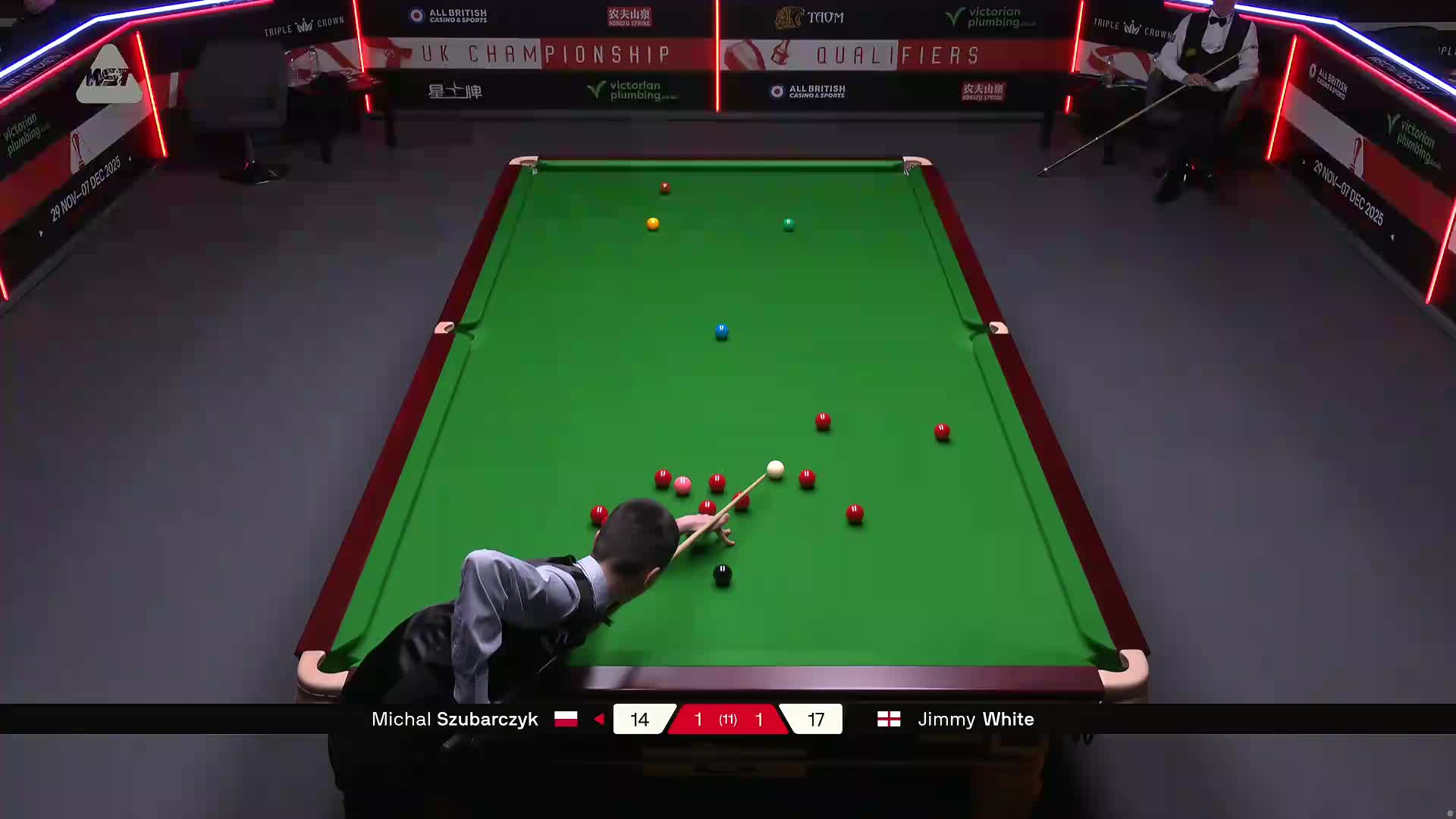 苏巴尔奇克VS吉米·怀特  2025斯诺克英锦赛资格赛 第三局