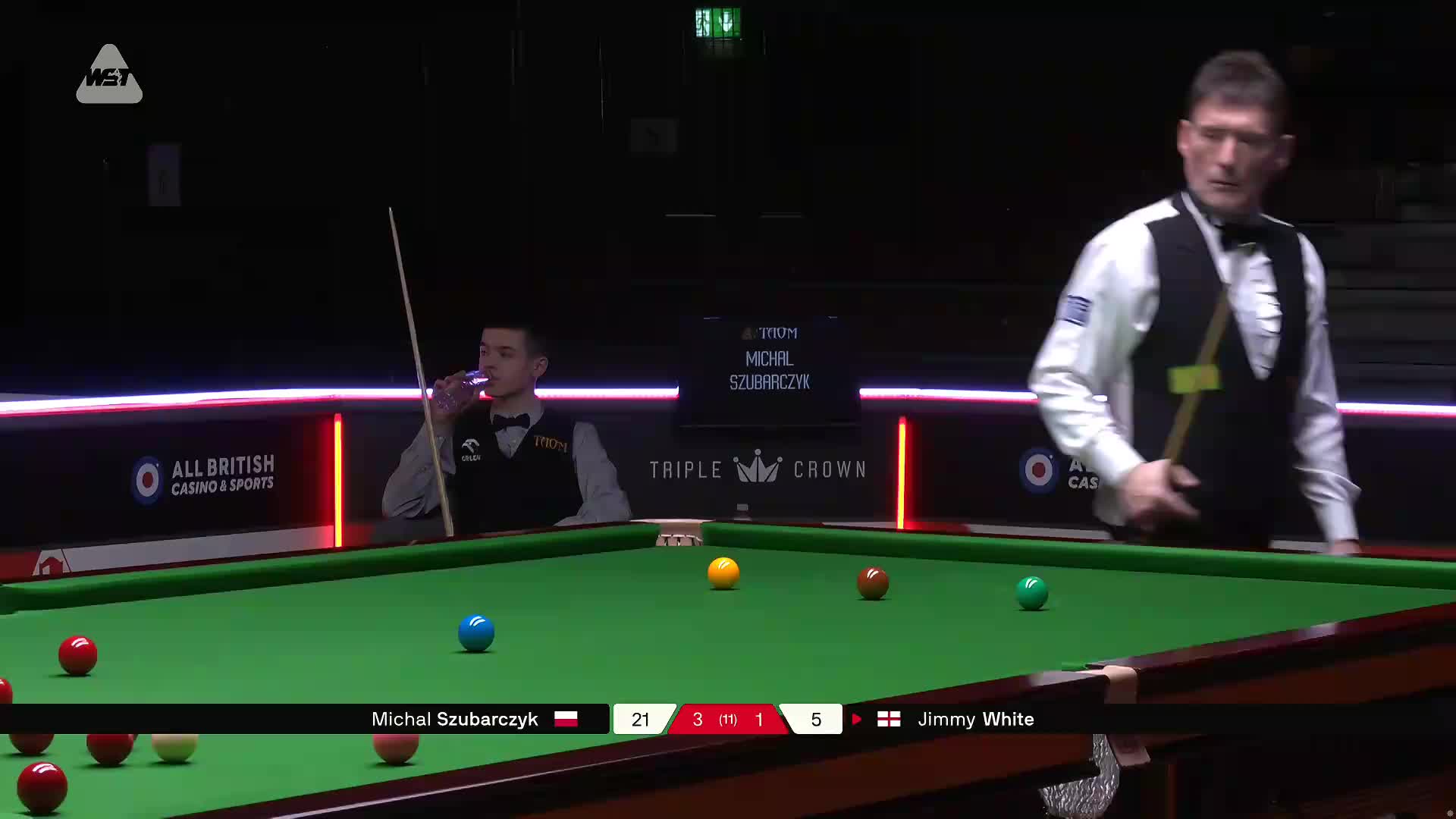 苏巴尔奇克VS吉米·怀特  2025斯诺克英锦赛资格赛 第五局