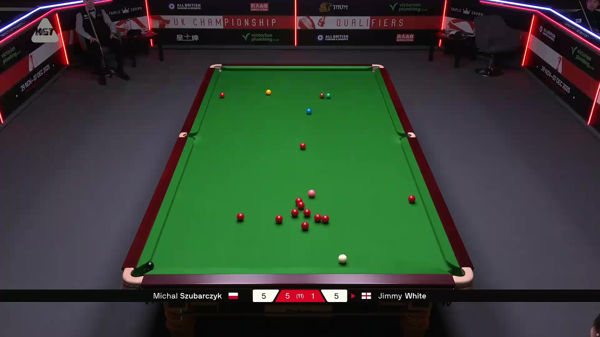 苏巴尔奇克VS吉米·怀特  2025斯诺克英锦赛资格赛 第七局