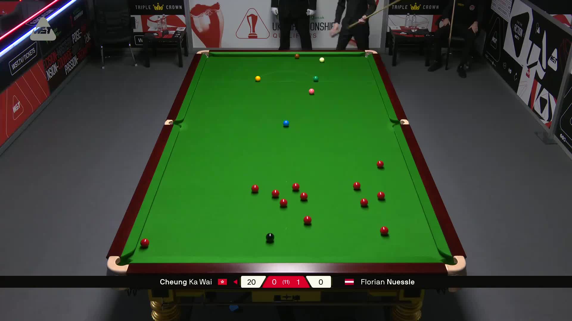 张家玮 vs F努斯勒  2025斯诺克英锦赛资格赛 第二局