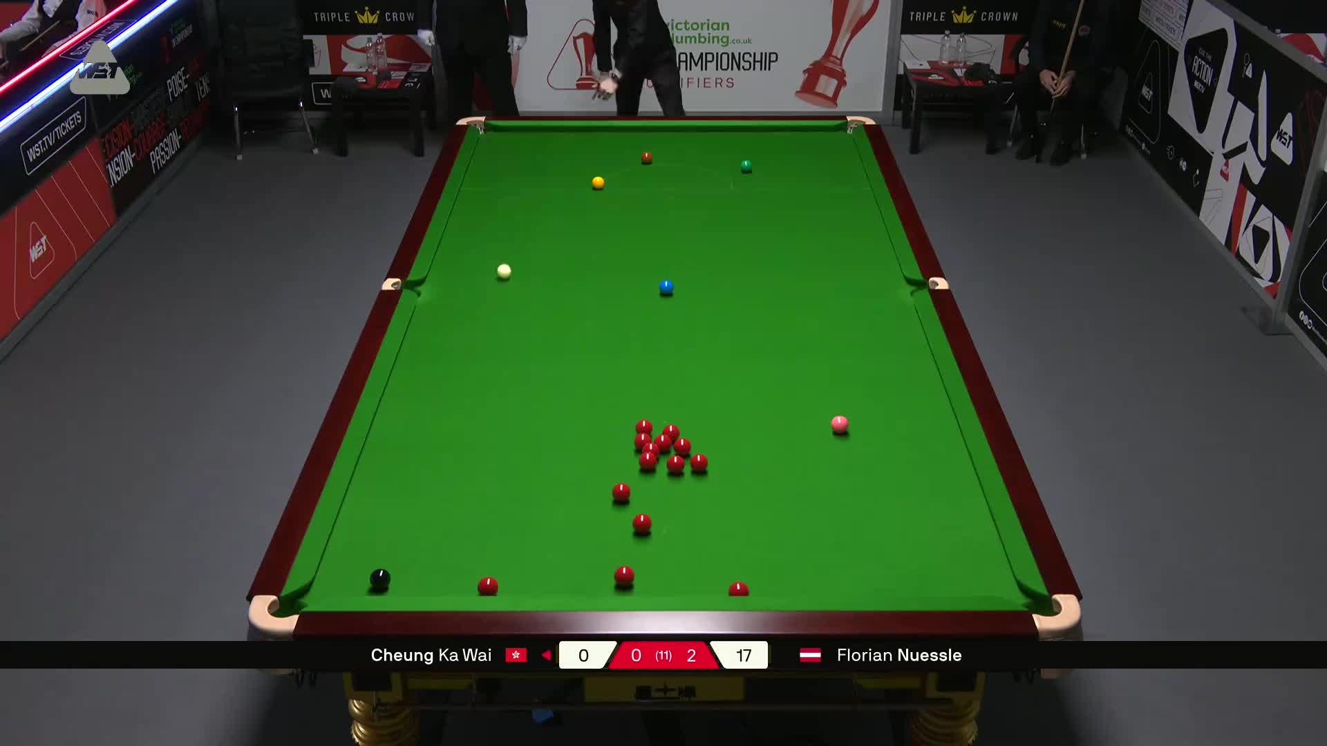 张家玮 vs F努斯勒  2025斯诺克英锦赛资格赛 第三局