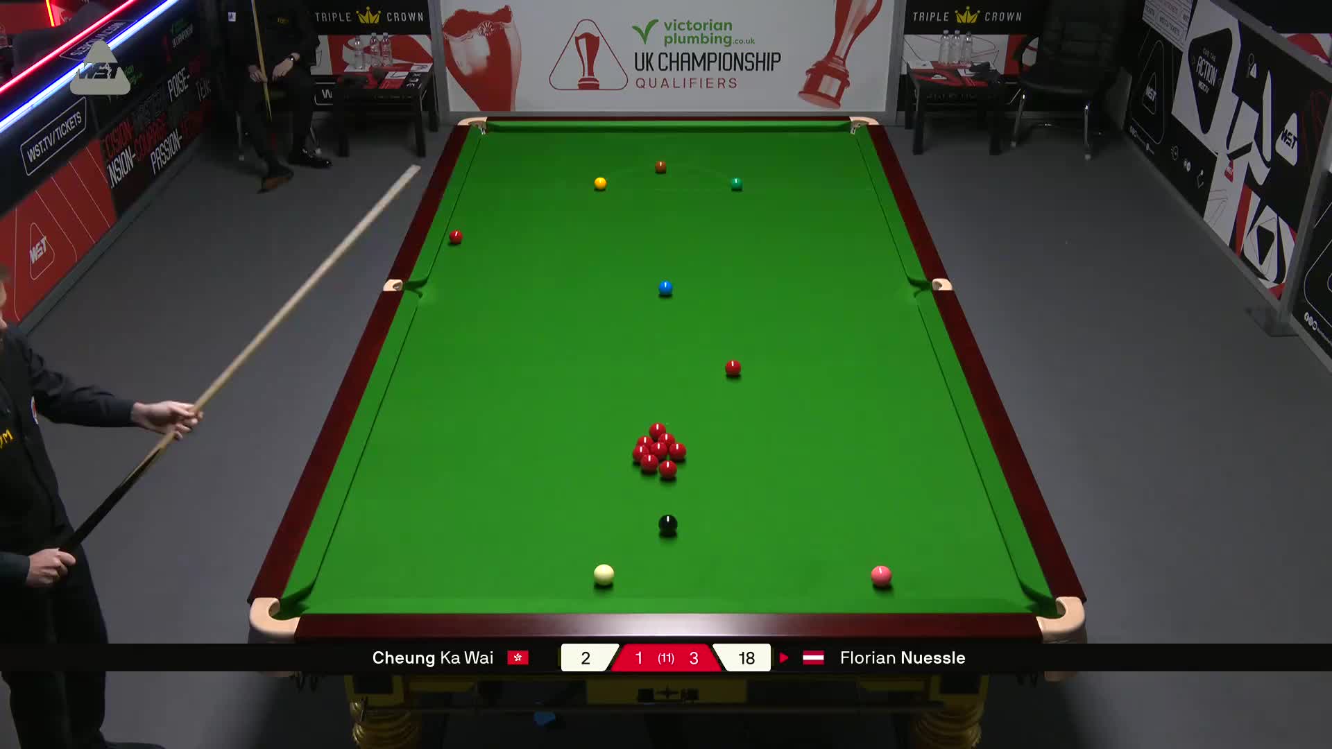 张家玮 vs F努斯勒  2025斯诺克英锦赛资格赛 第五局