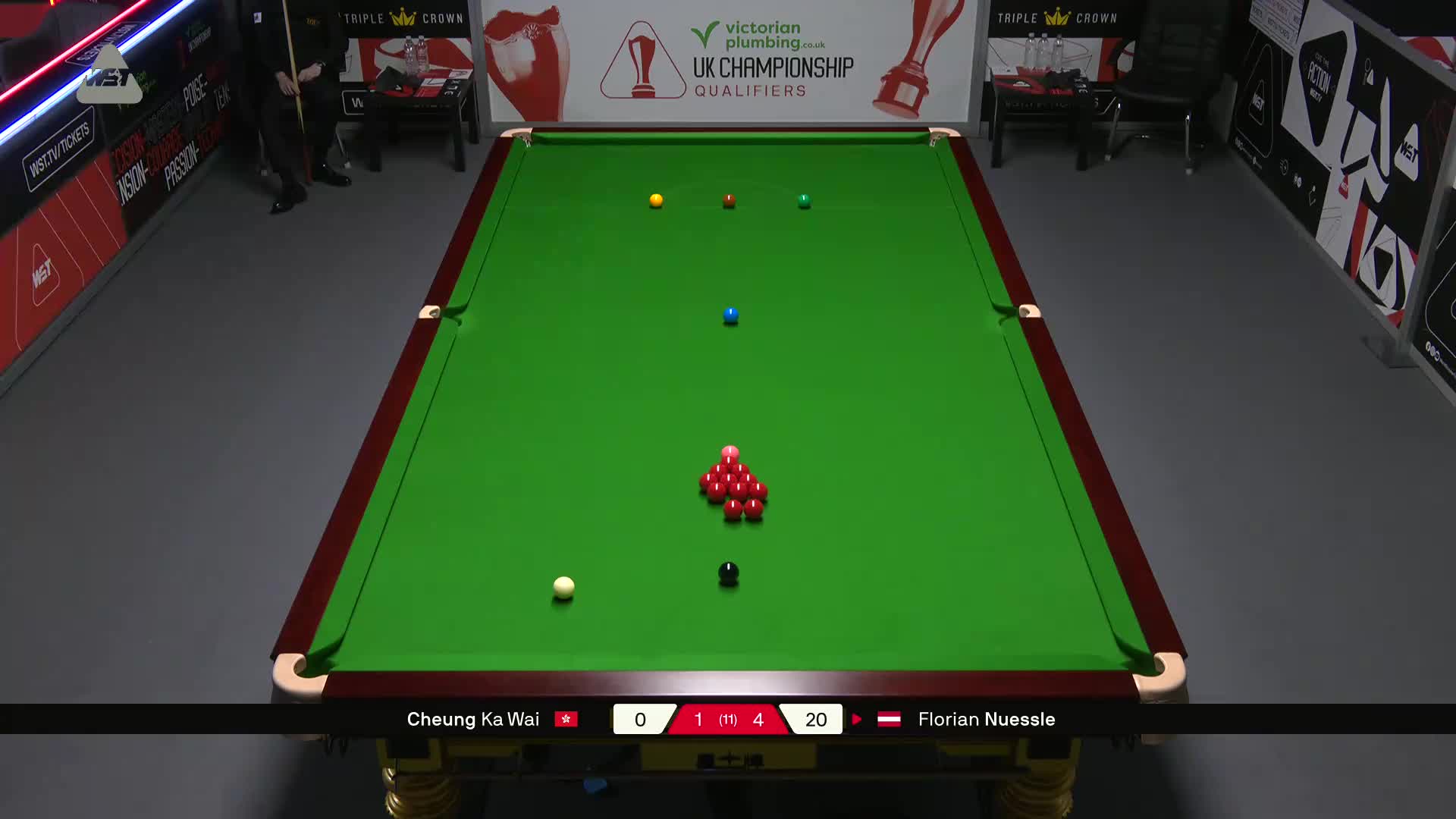 张家玮 vs F努斯勒  2025斯诺克英锦赛资格赛 第六局