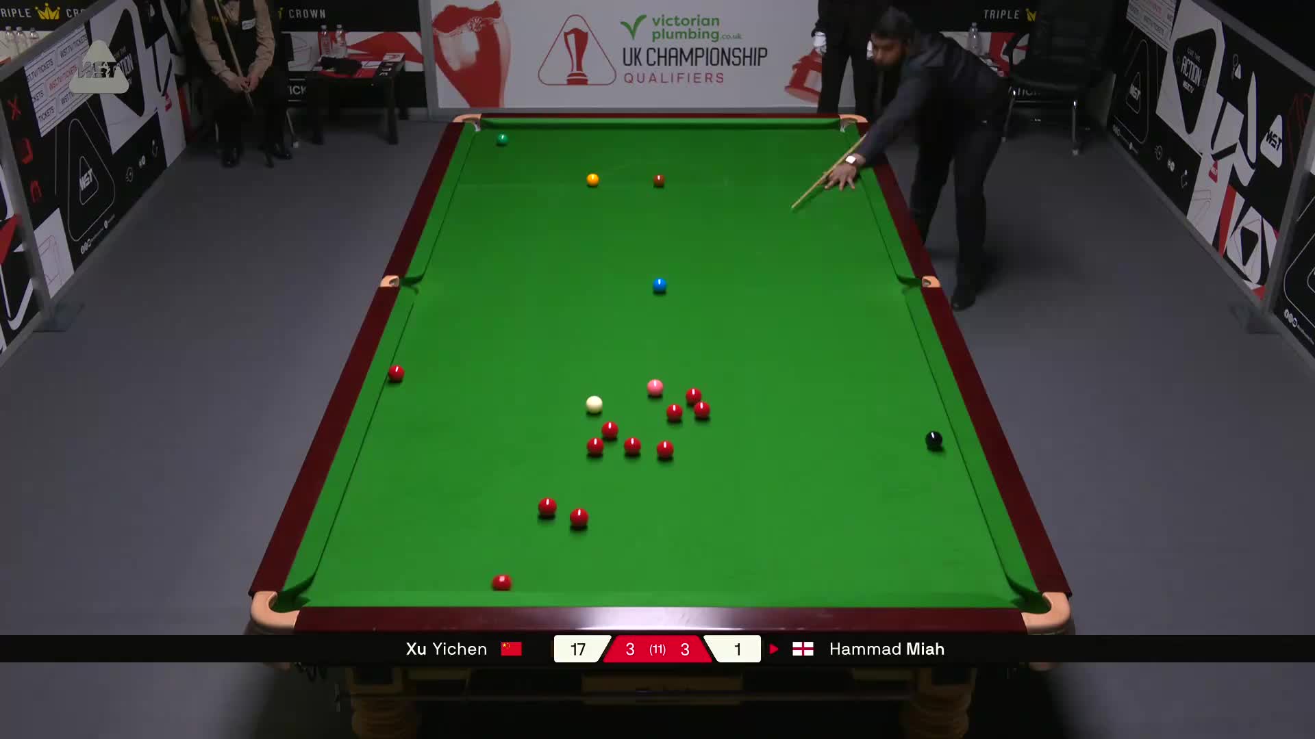 许医尘 vs H米亚赫  2025斯诺克英锦赛资格赛 第七局