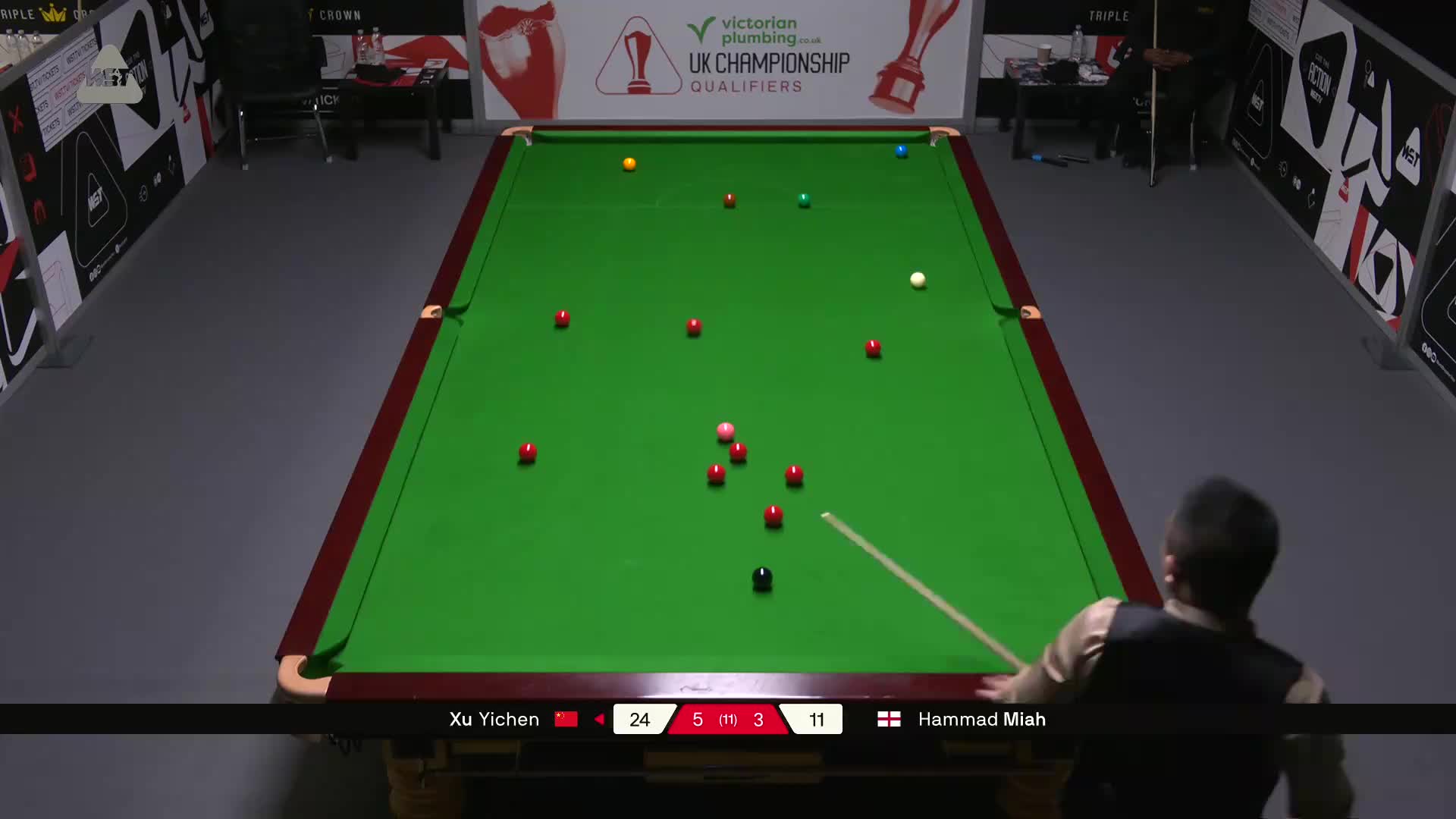 许医尘 vs H米亚赫  2025斯诺克英锦赛资格赛 第九局