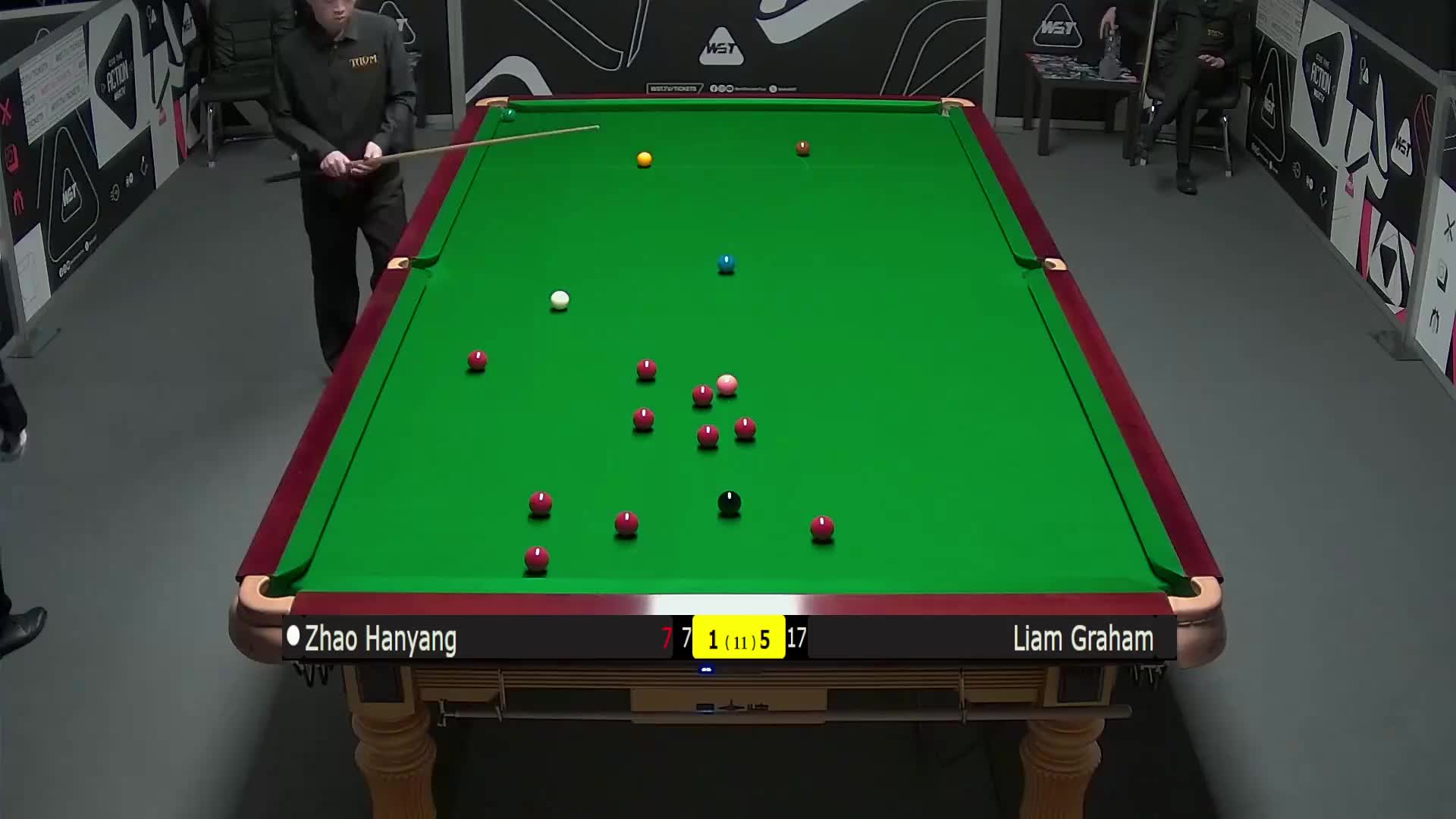 赵翰洋 vs L格雷厄姆  2025斯诺克英锦赛资格赛 第七局
