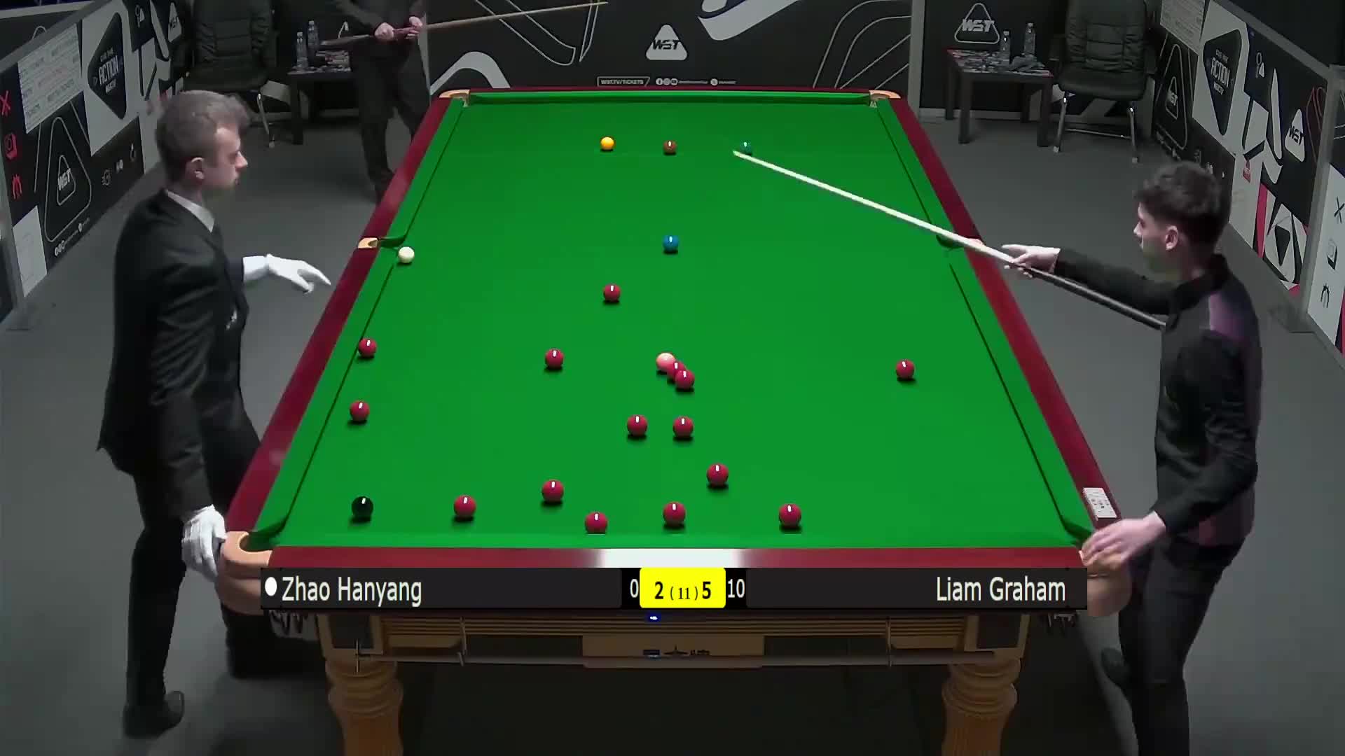 赵翰洋 vs L格雷厄姆  2025斯诺克英锦赛资格赛 第八局