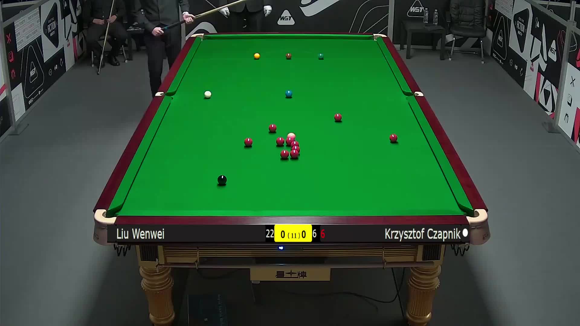 刘文炜 vs K恰普尼克 2025斯诺克英锦赛资格赛 第一局