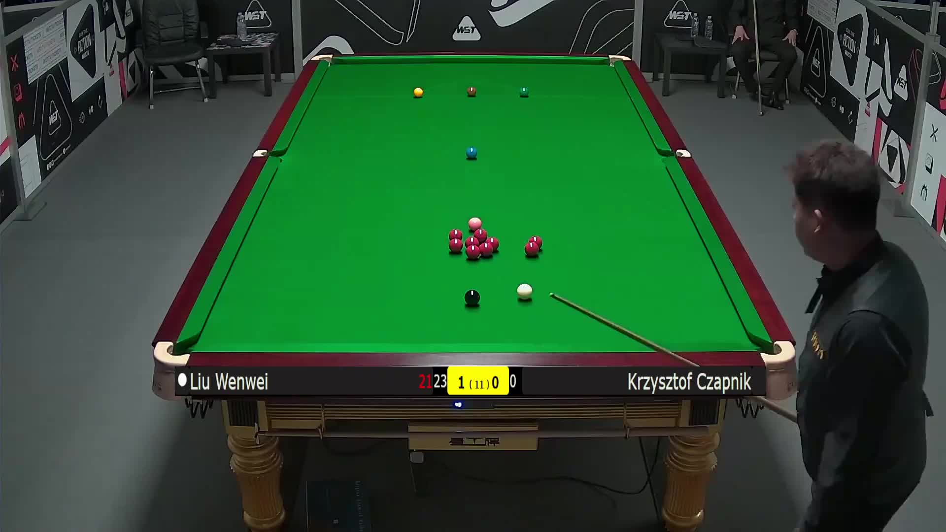 刘文炜 vs K恰普尼克 2025斯诺克英锦赛资格赛 第二局