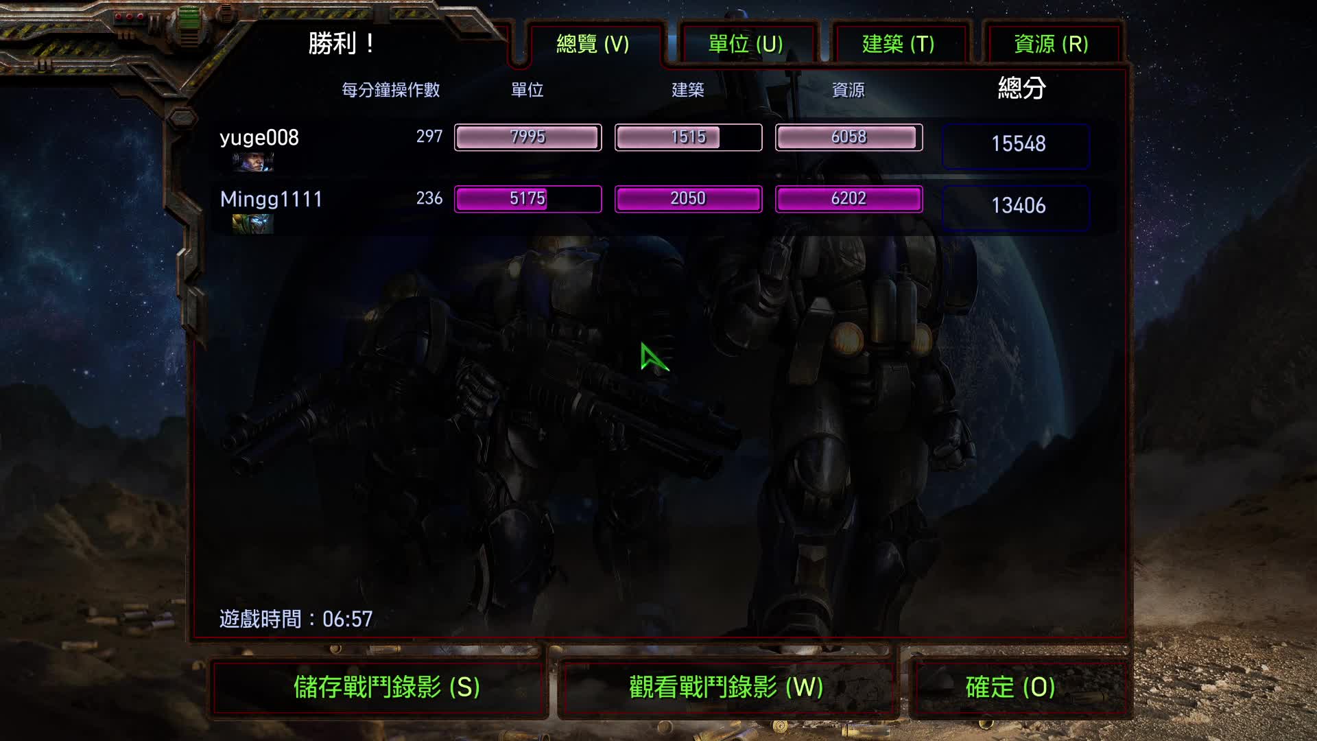 星际老男孩儿-宇哥 vs min哥 tvp