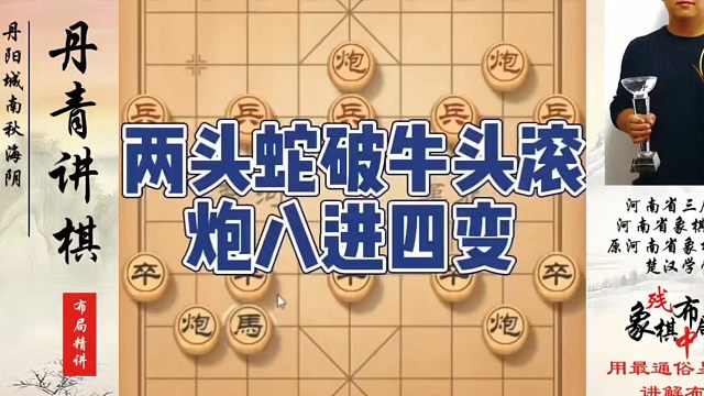 两头蛇破牛头滚炮八进四变，如何快速提升象棋水平系统学棋？