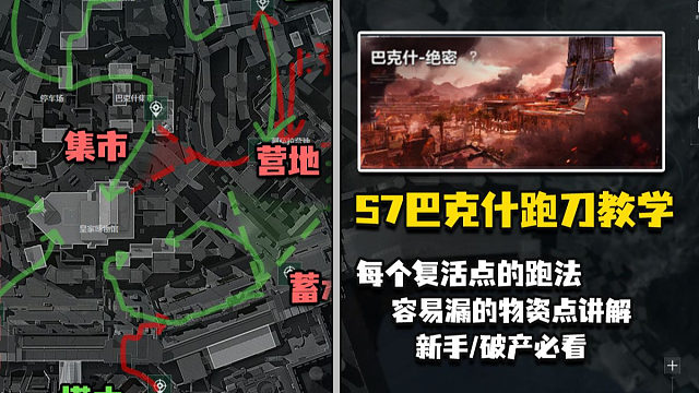 S7巴克什所有复活点跑刀思路讲解，新手/老手快速增长资产！三角洲行动