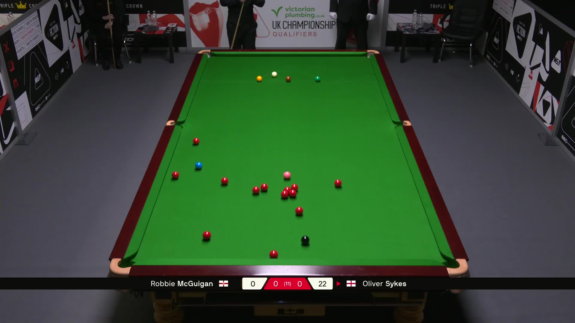 罗比·麦奎根VS奥利弗·赛克斯 2025斯诺克英锦赛资格赛 第一局