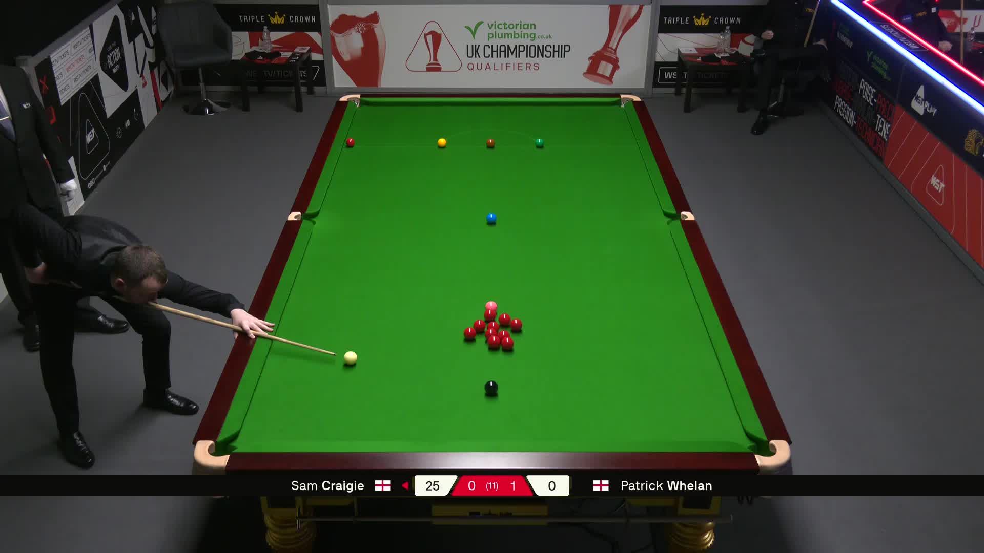 山姆·克雷吉VS帕特里克·惠兰 2025斯诺克英锦赛资格赛 第二局