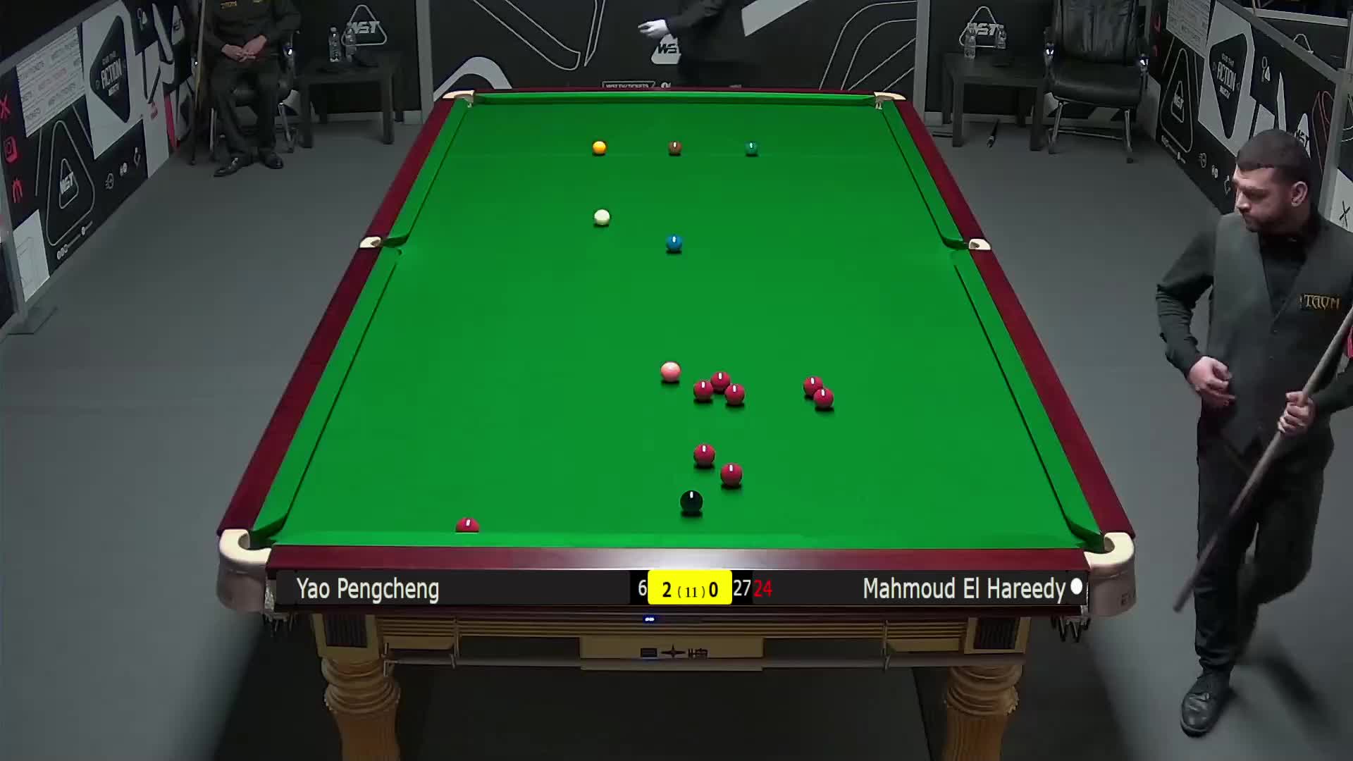 姚朋成VS马哈穆德·哈里迪 2025斯诺克英锦赛资格赛 第三局