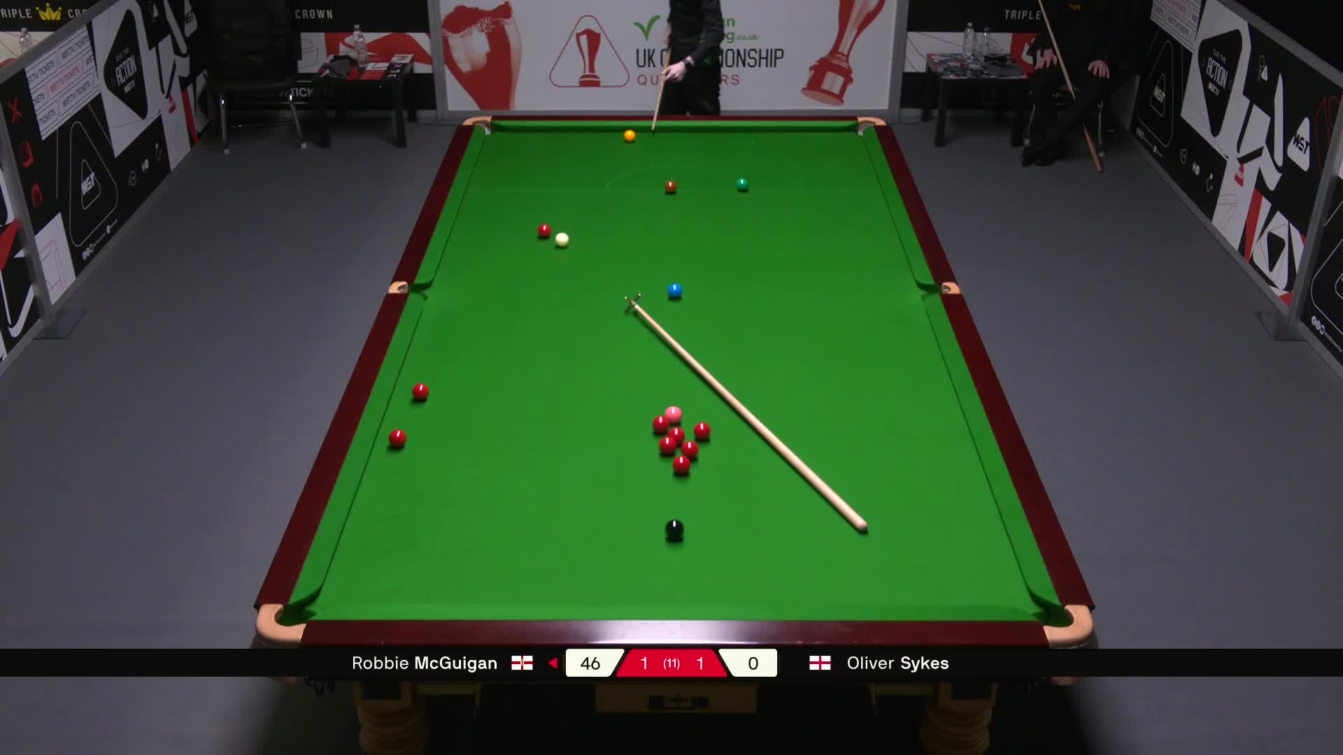 罗比·麦奎根VS奥利弗·赛克斯 2025斯诺克英锦赛资格赛 第三局