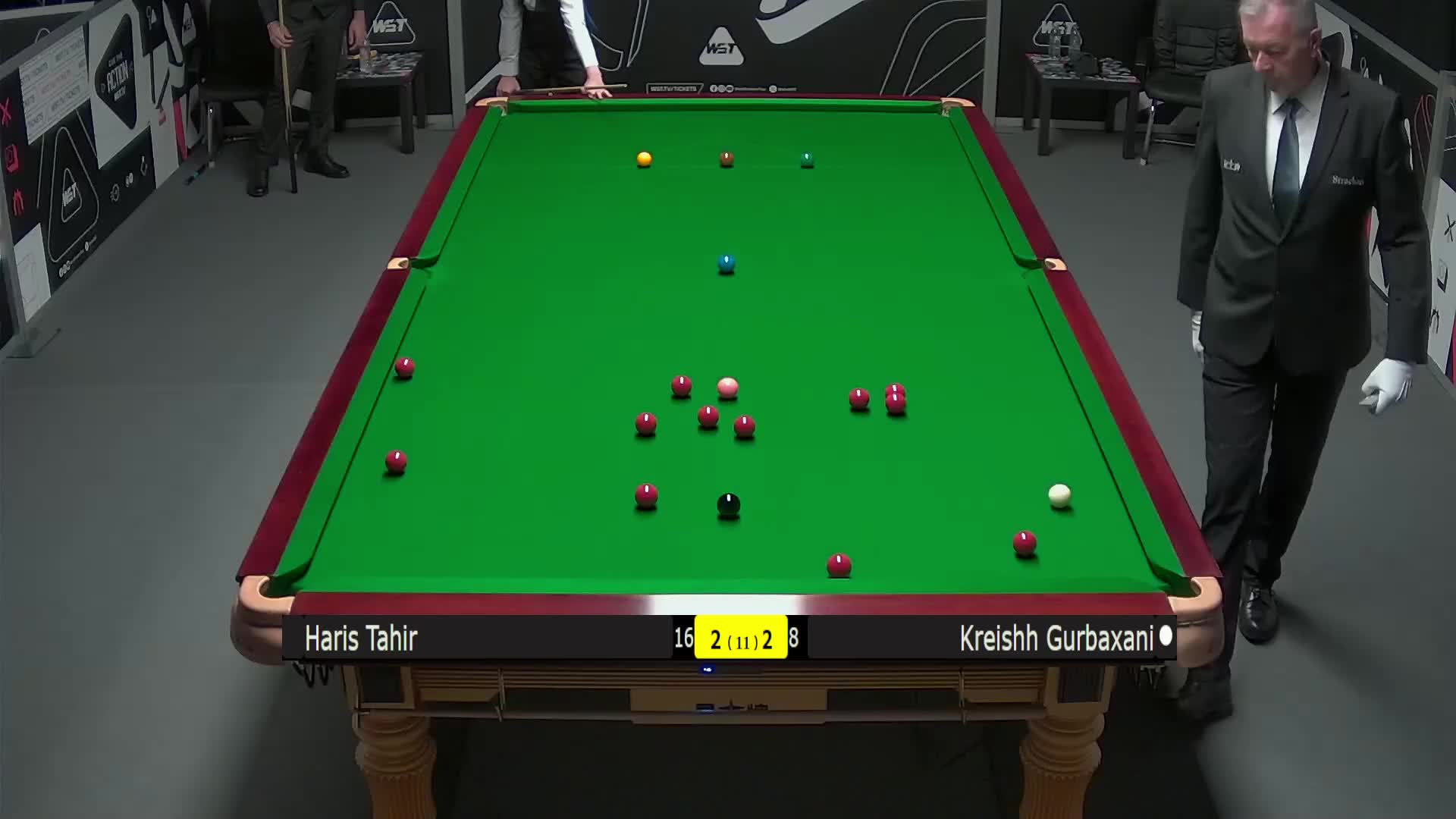 哈里斯·塔希尔VS克雷什·古尔巴克萨尼 2025斯诺克英锦赛资格赛 第五局