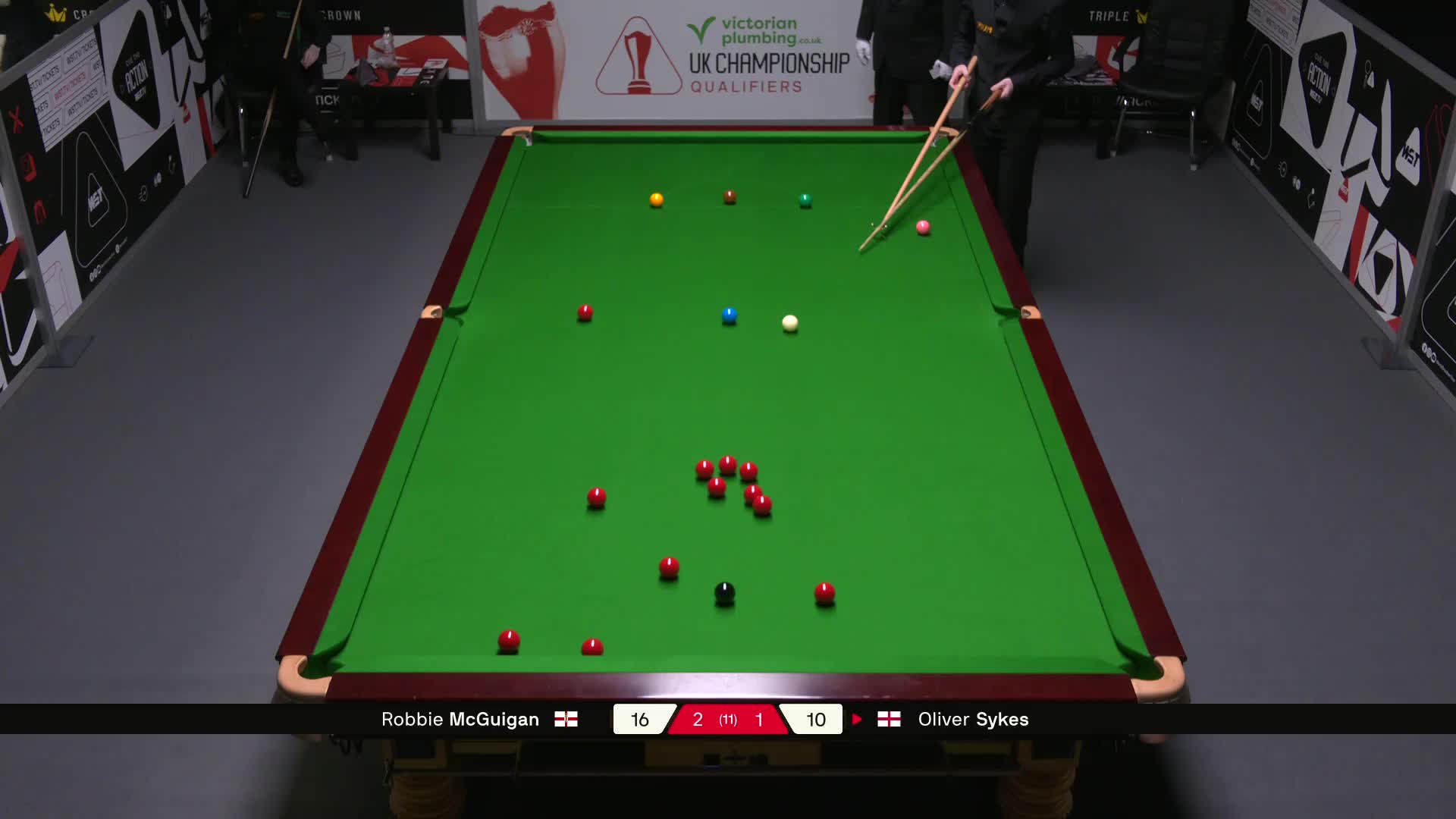 罗比·麦奎根VS奥利弗·赛克斯 2025斯诺克英锦赛资格赛 第四局