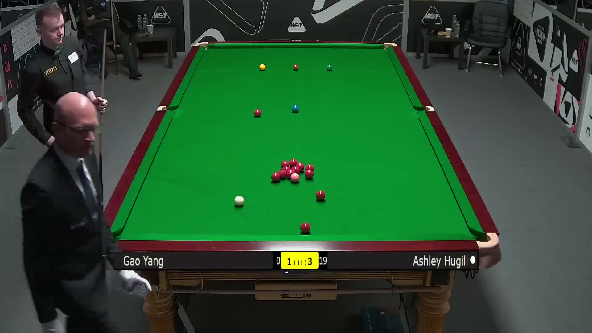 高阳VS阿什利·赫吉尔 2025斯诺克英锦赛资格赛 第五局