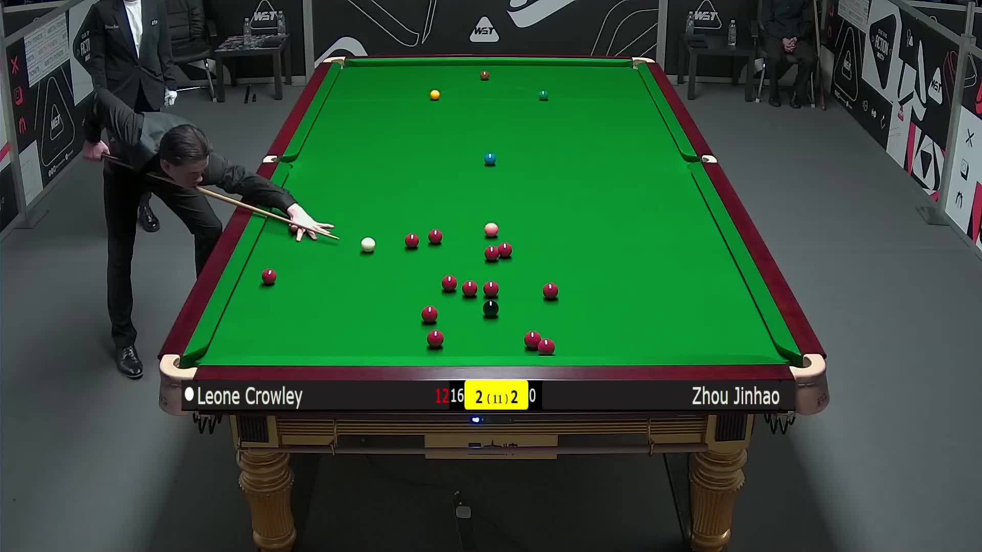 莱昂内·克劳利VS周金豪 2025斯诺克英锦赛资格赛 第五局