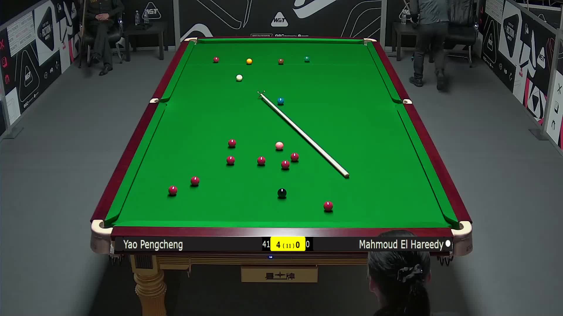 姚朋成VS马哈穆德·哈里迪 2025斯诺克英锦赛资格赛 第五局