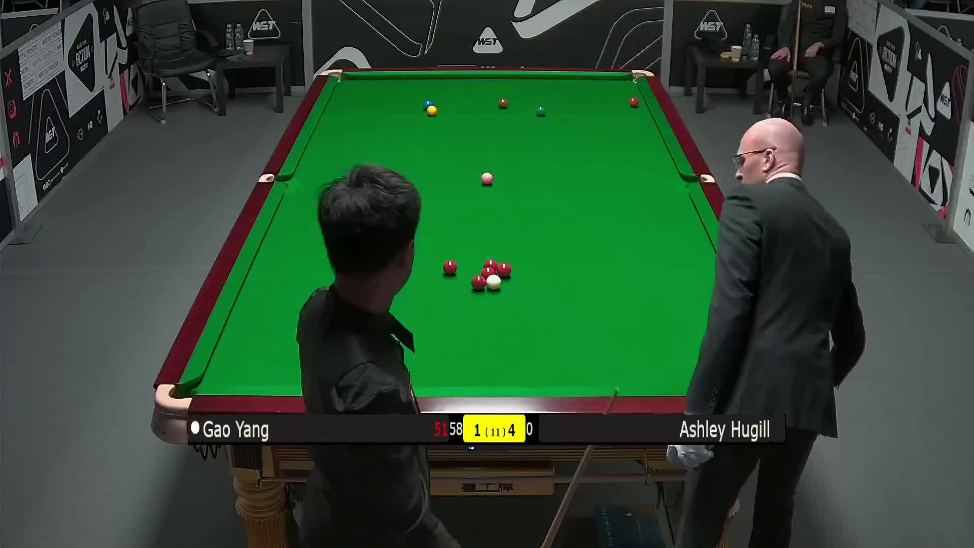 高阳VS阿什利·赫吉尔 2025斯诺克英锦赛资格赛 第六局