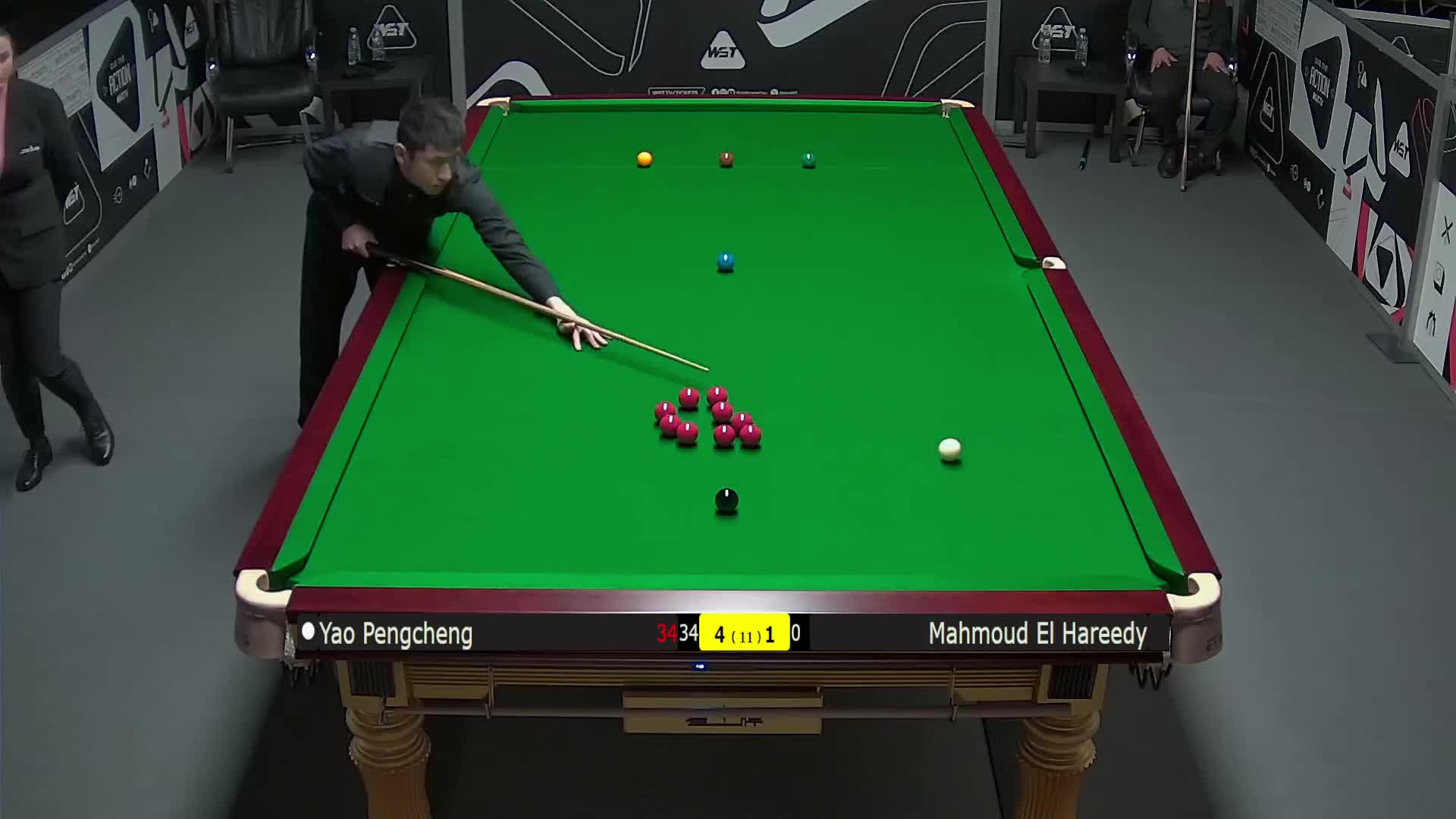 姚朋成VS马哈穆德·哈里迪 2025斯诺克英锦赛资格赛 第六局