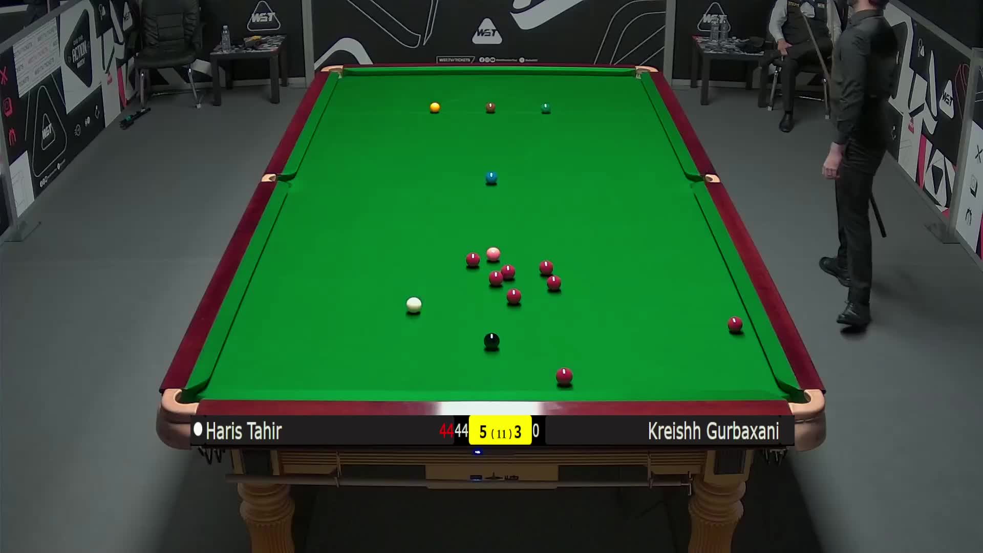 哈里斯·塔希尔VS克雷什·古尔巴克萨尼 2025斯诺克英锦赛资格赛 第九局