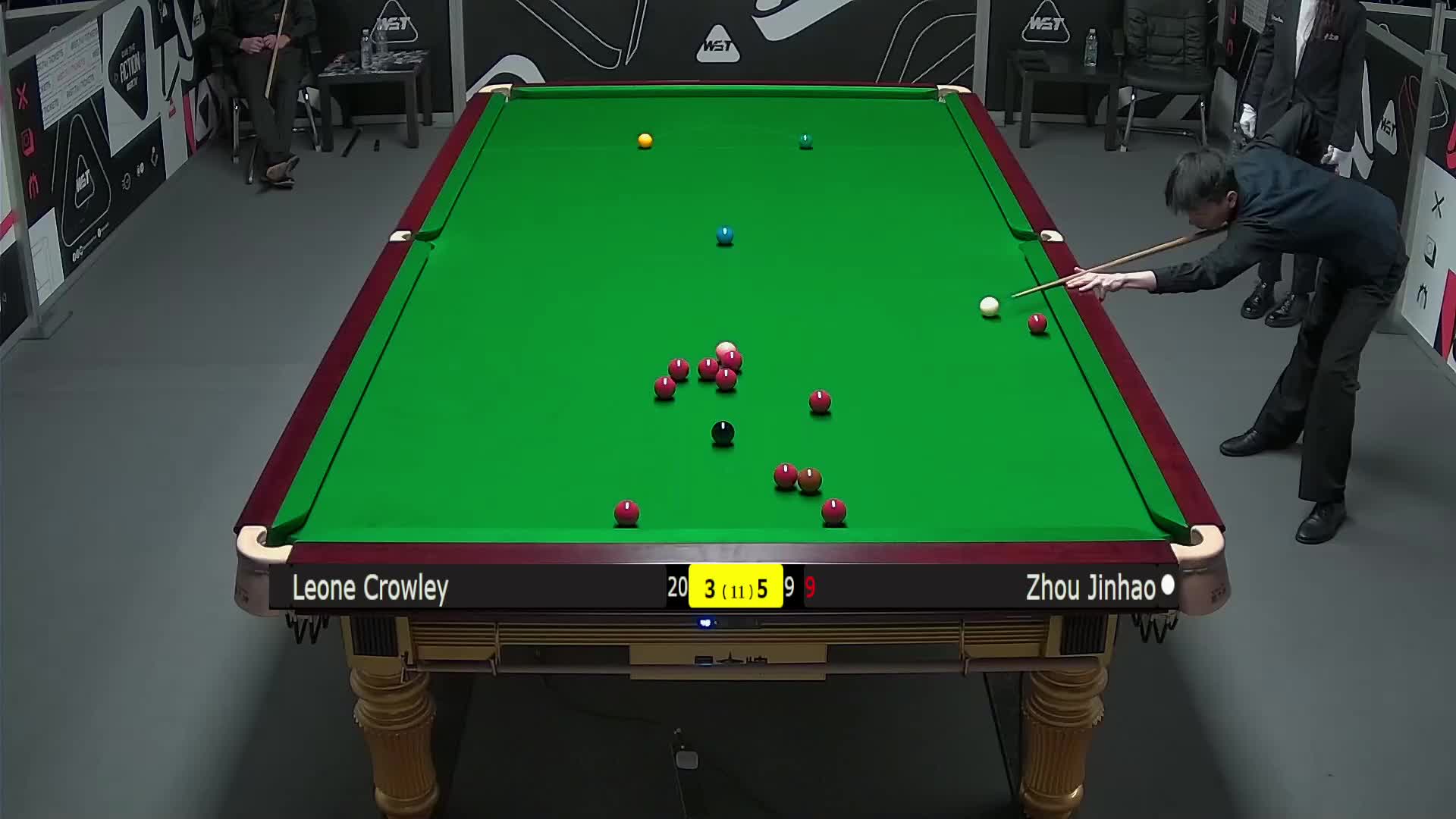 莱昂内·克劳利VS周金豪 2025斯诺克英锦赛资格赛 第九局