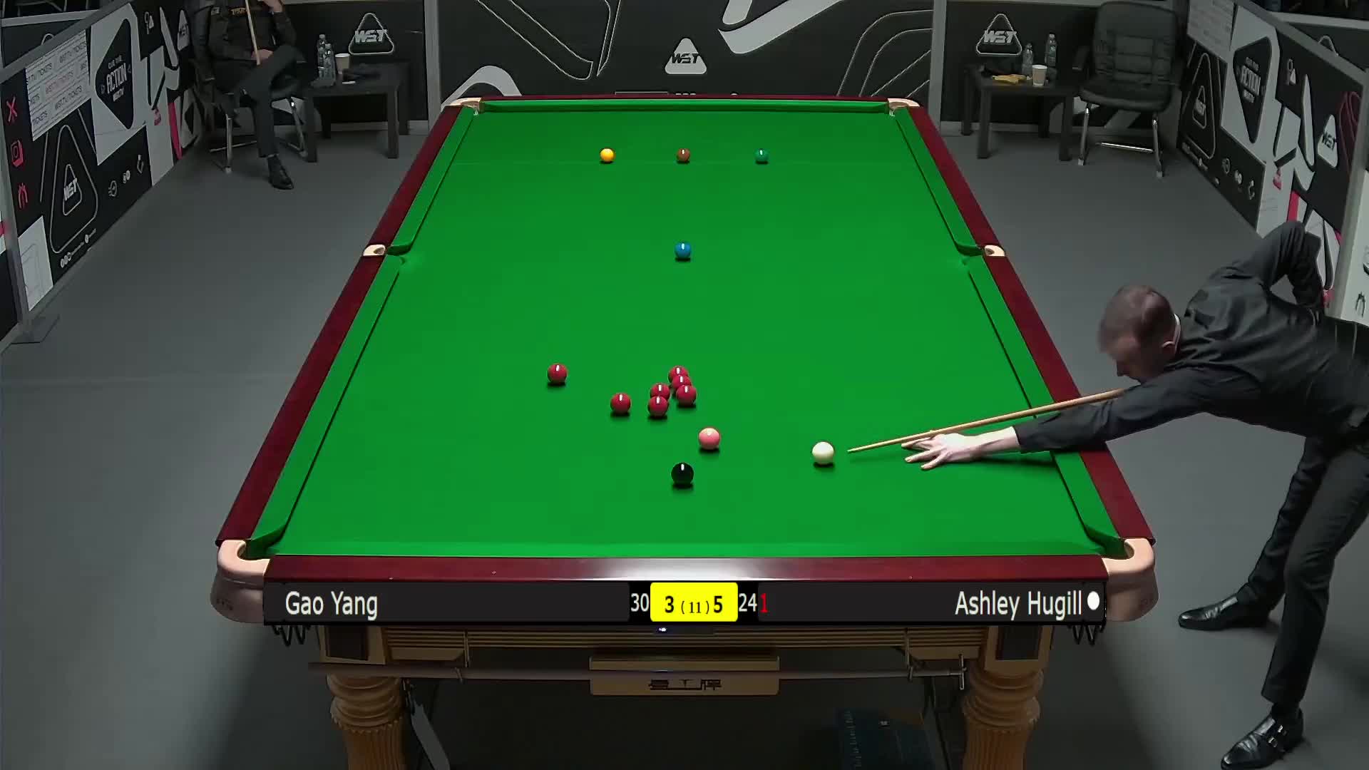 高阳VS阿什利·赫吉尔 2025斯诺克英锦赛资格赛 第九局