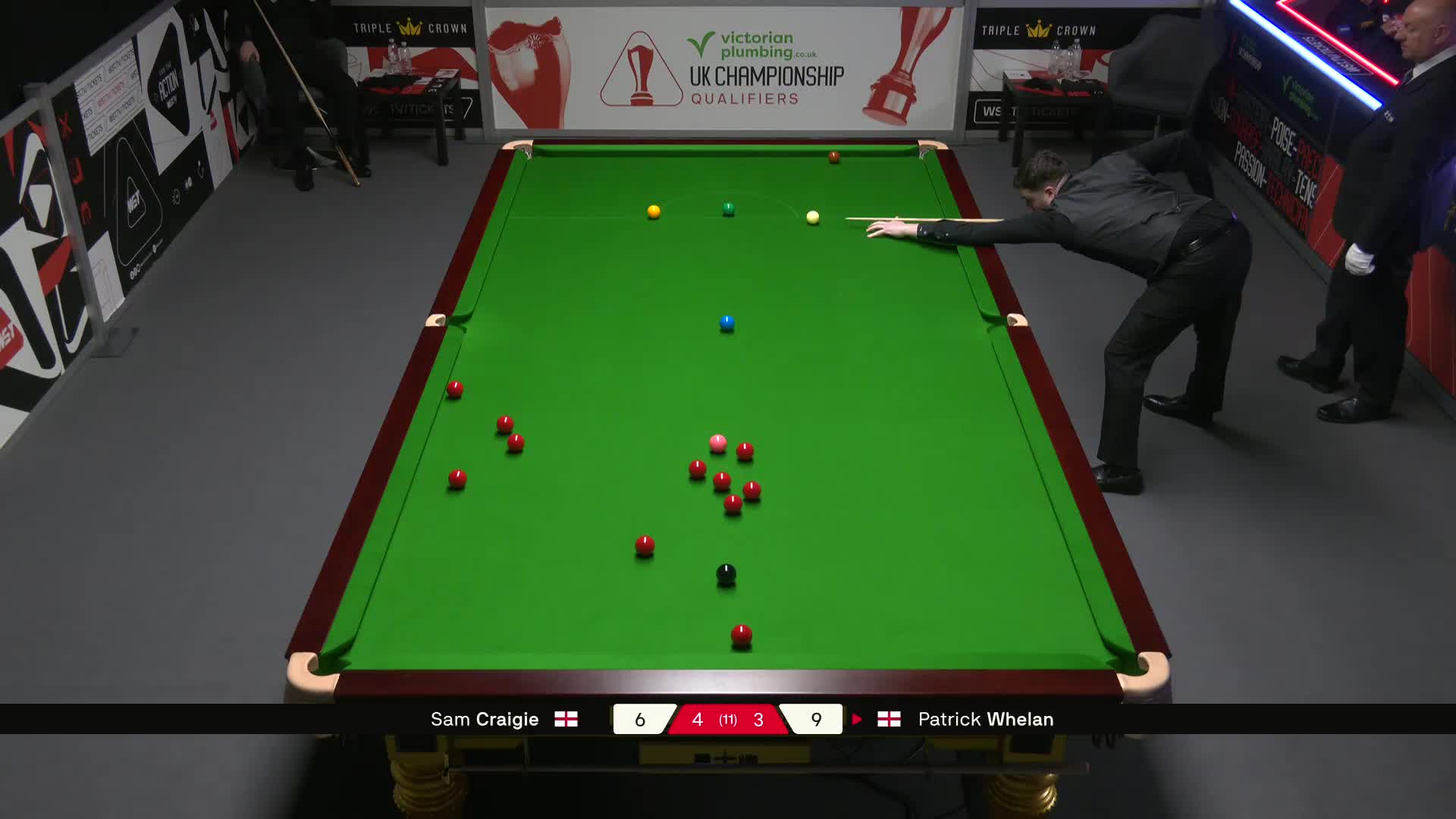山姆·克雷吉VS帕特里克·惠兰 2025斯诺克英锦赛资格赛 第八局