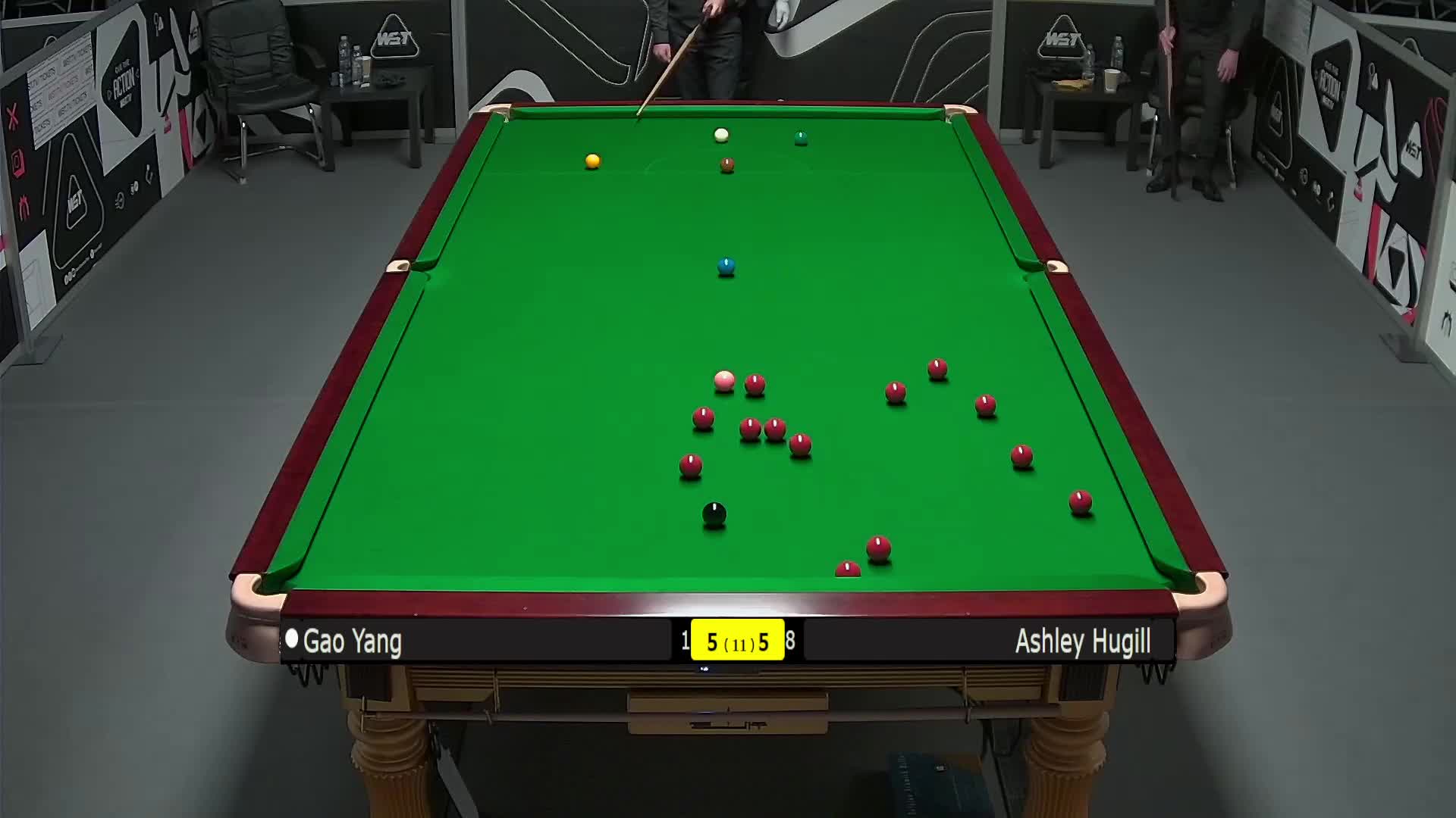 高阳VS阿什利·赫吉尔 2025斯诺克英锦赛资格赛 第十一局